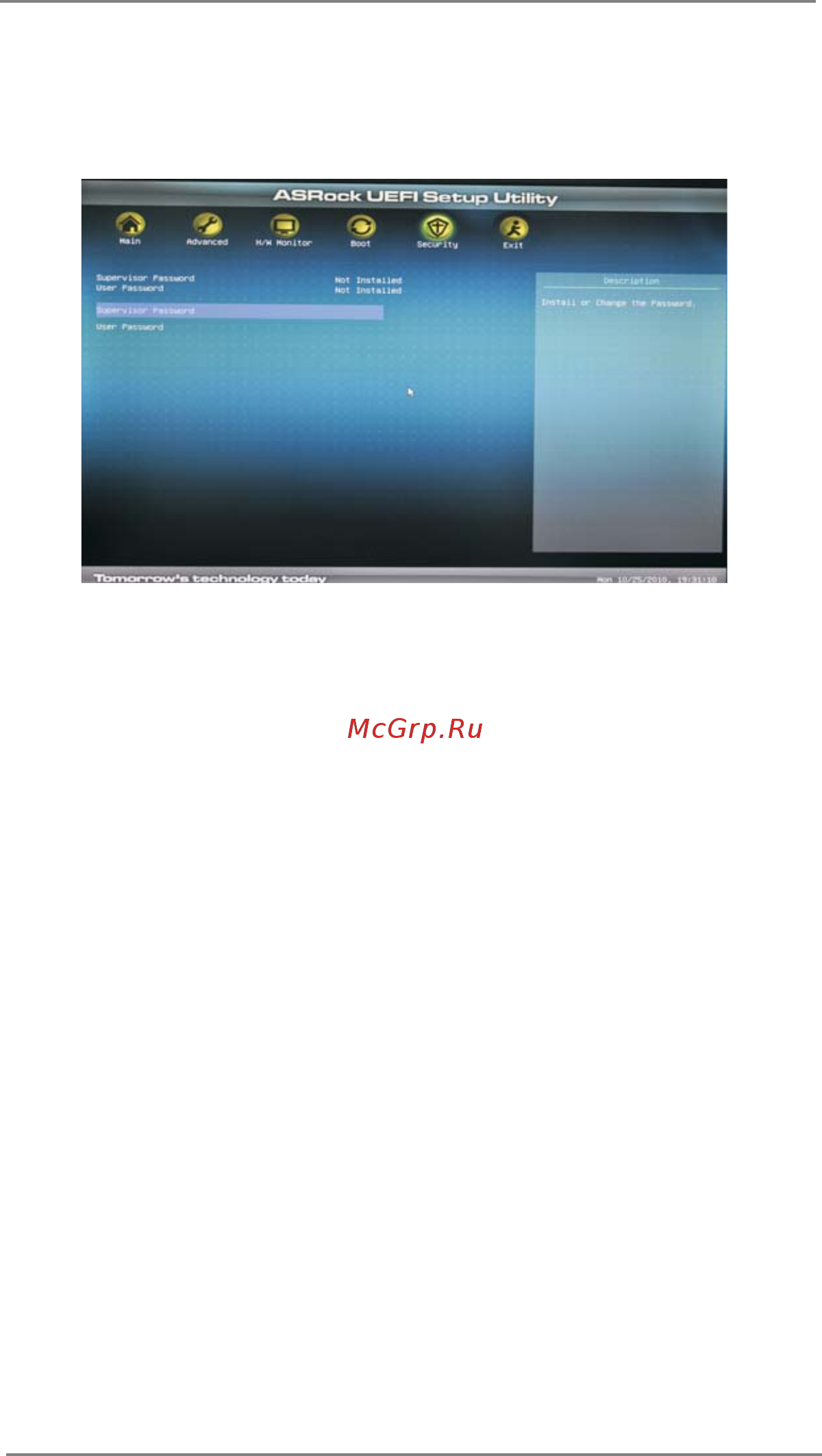 ASRock P67 Pro3 [61/64] Security screen