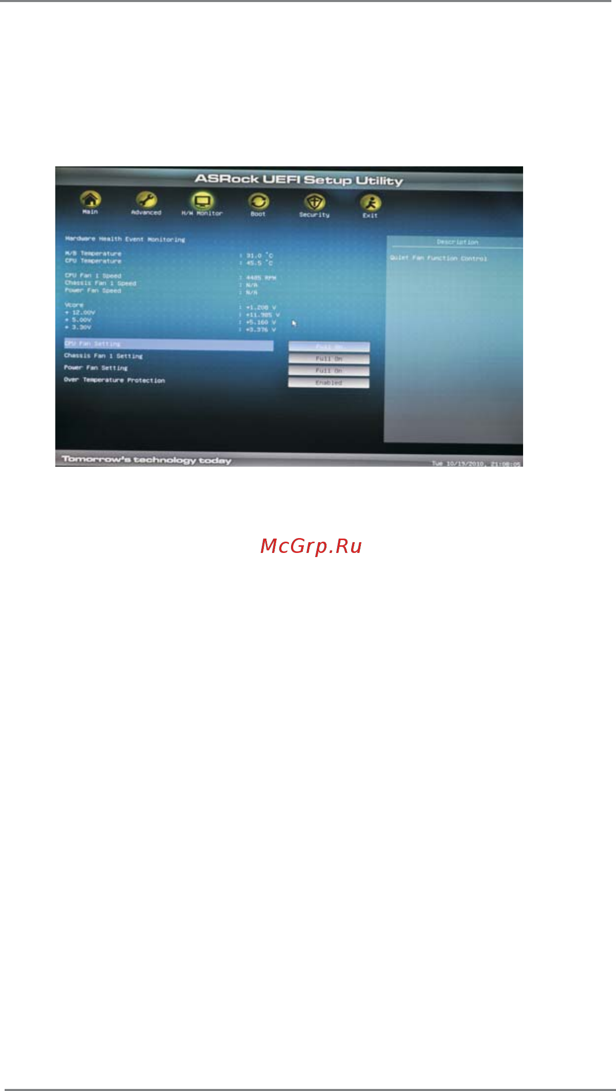 ASRock H67M-GE [57/62] Hardware health event monitoring screen