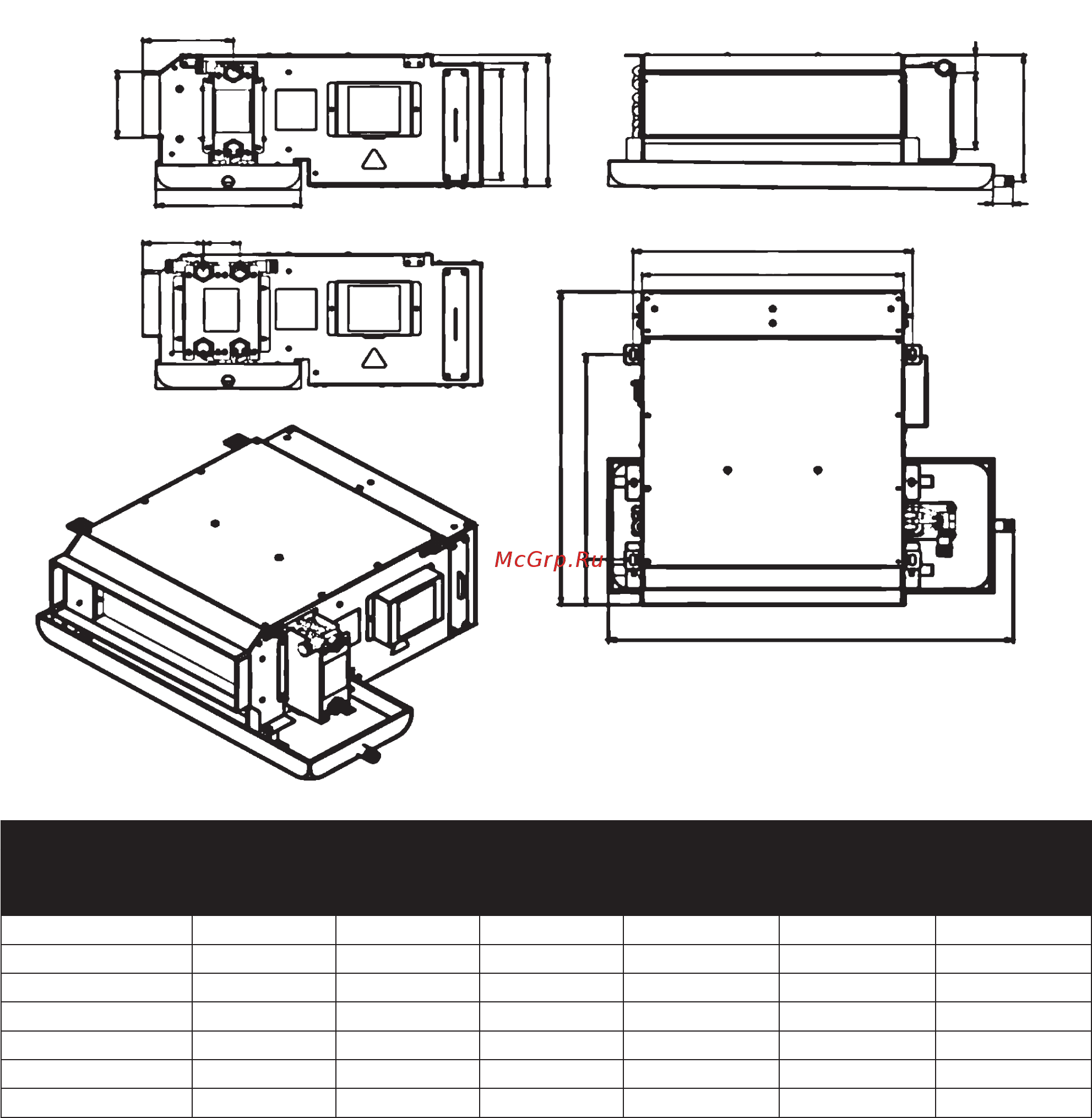 Daikin FWE03CFU Размерные чертежи онлайн
