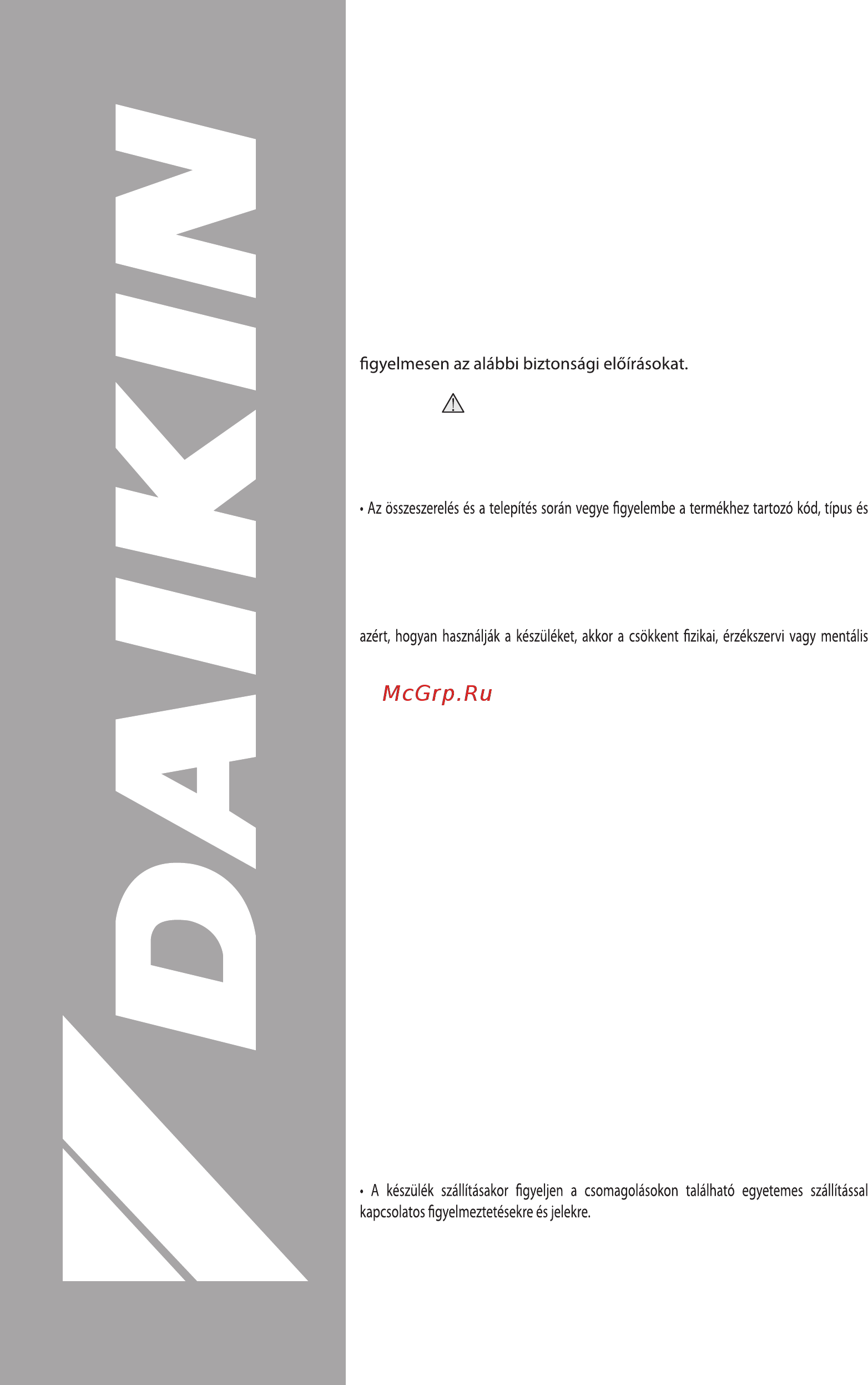 Daikin FWE03CTW [156/172] Általános információk 158