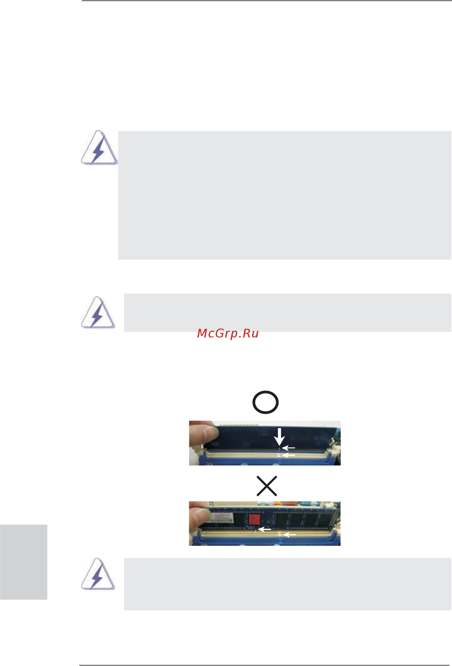 ASRock H61M-ITX [14/165] Step 1 unlock a dimm slot by pressing the retaining clips outward step 2 align a dimm on the slot such that the notch on the dimm matches the break on the slot