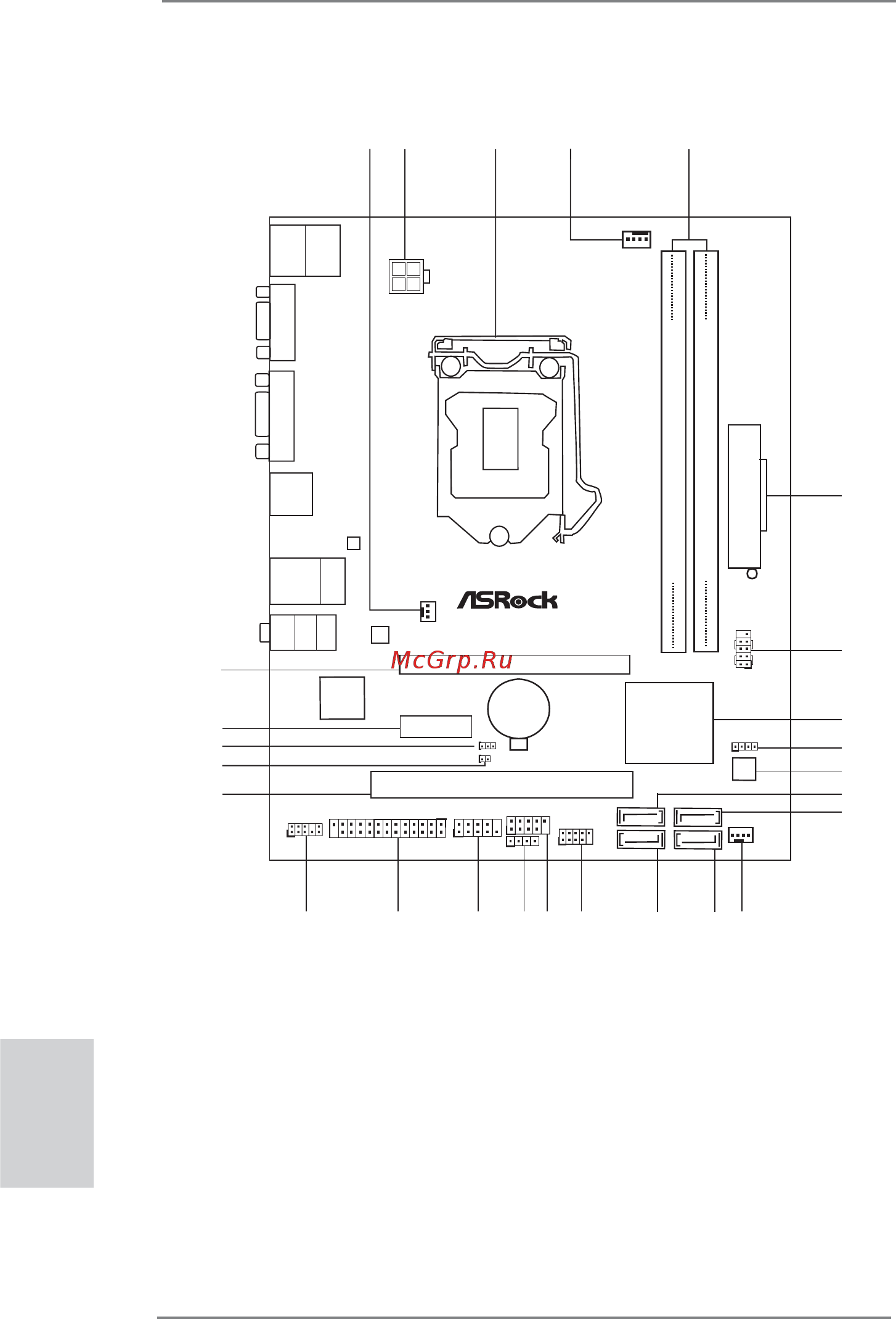 ASRock H61M-DPS [2/51] Motherboard layout