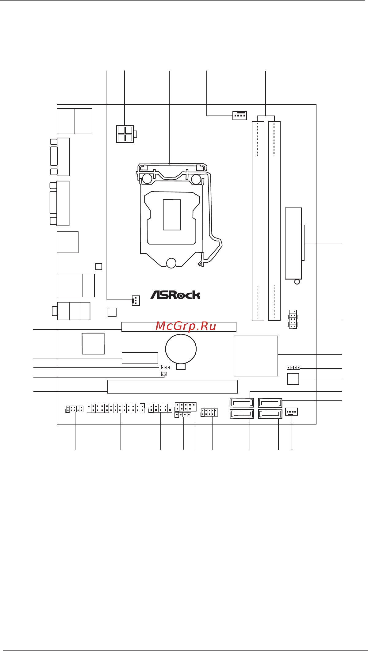 ASRock H61M-DPS [13/71] Motherboard layout
