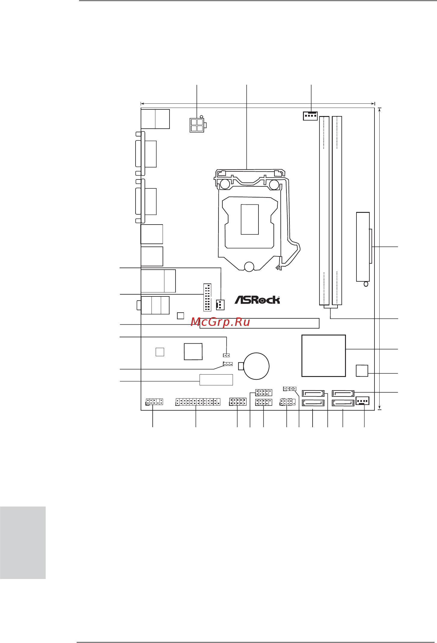 ASRock H61M-DG3/USB3 [2/138] Motherboard layout