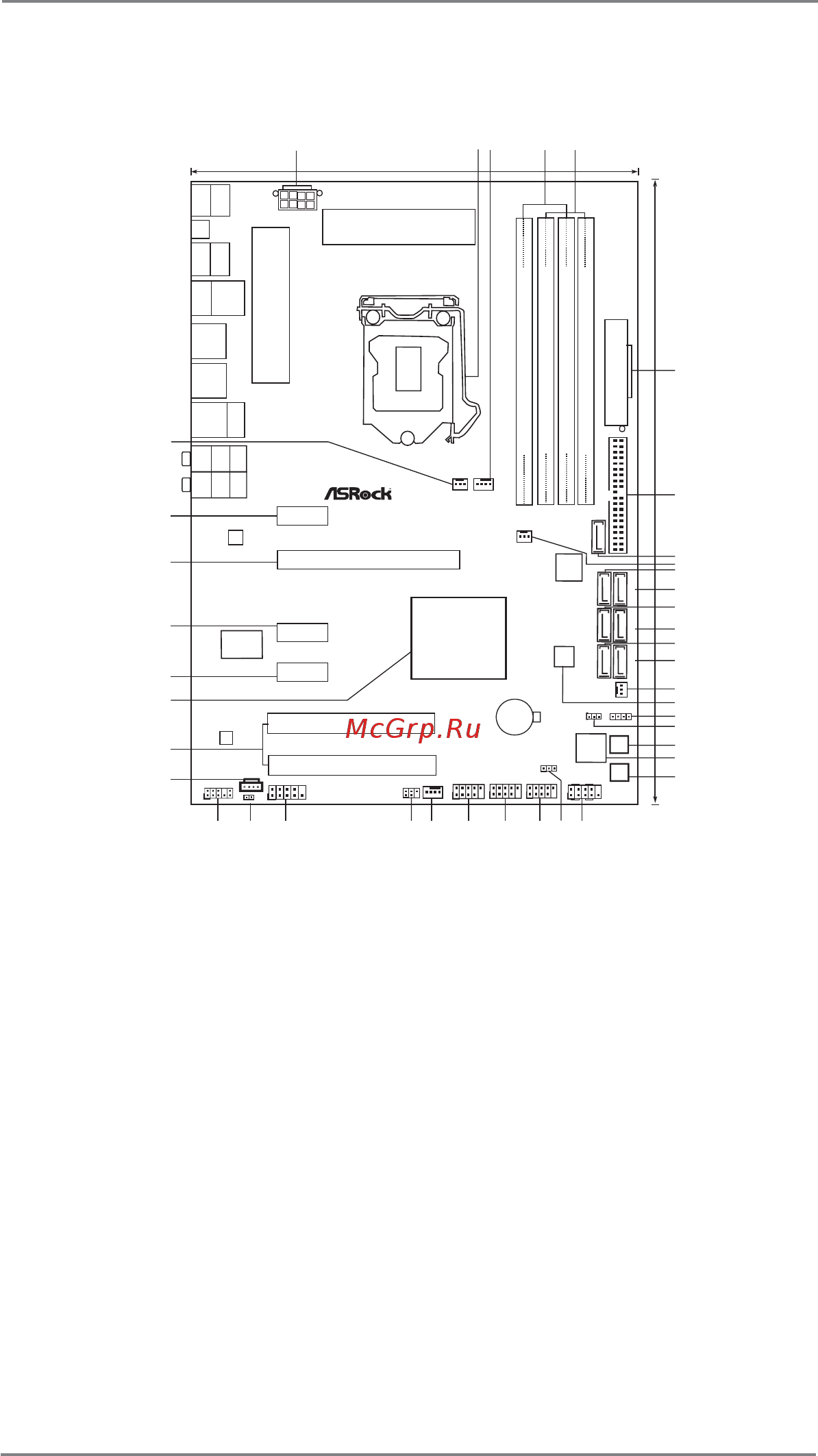 ASRock P67 Transformer [12/61] Motherboard layout