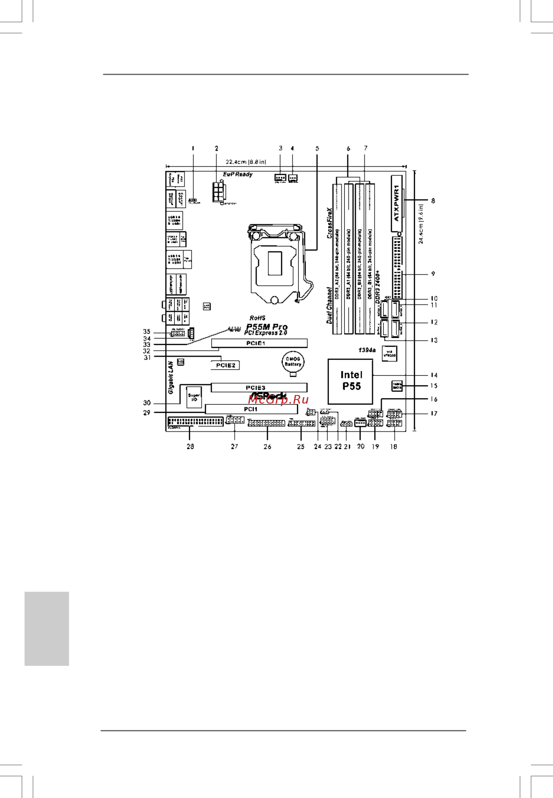 ASRock P55M Pro [2/205] Motherboard layout motherboard layout motherboard layout motherboard layout motherboard layout