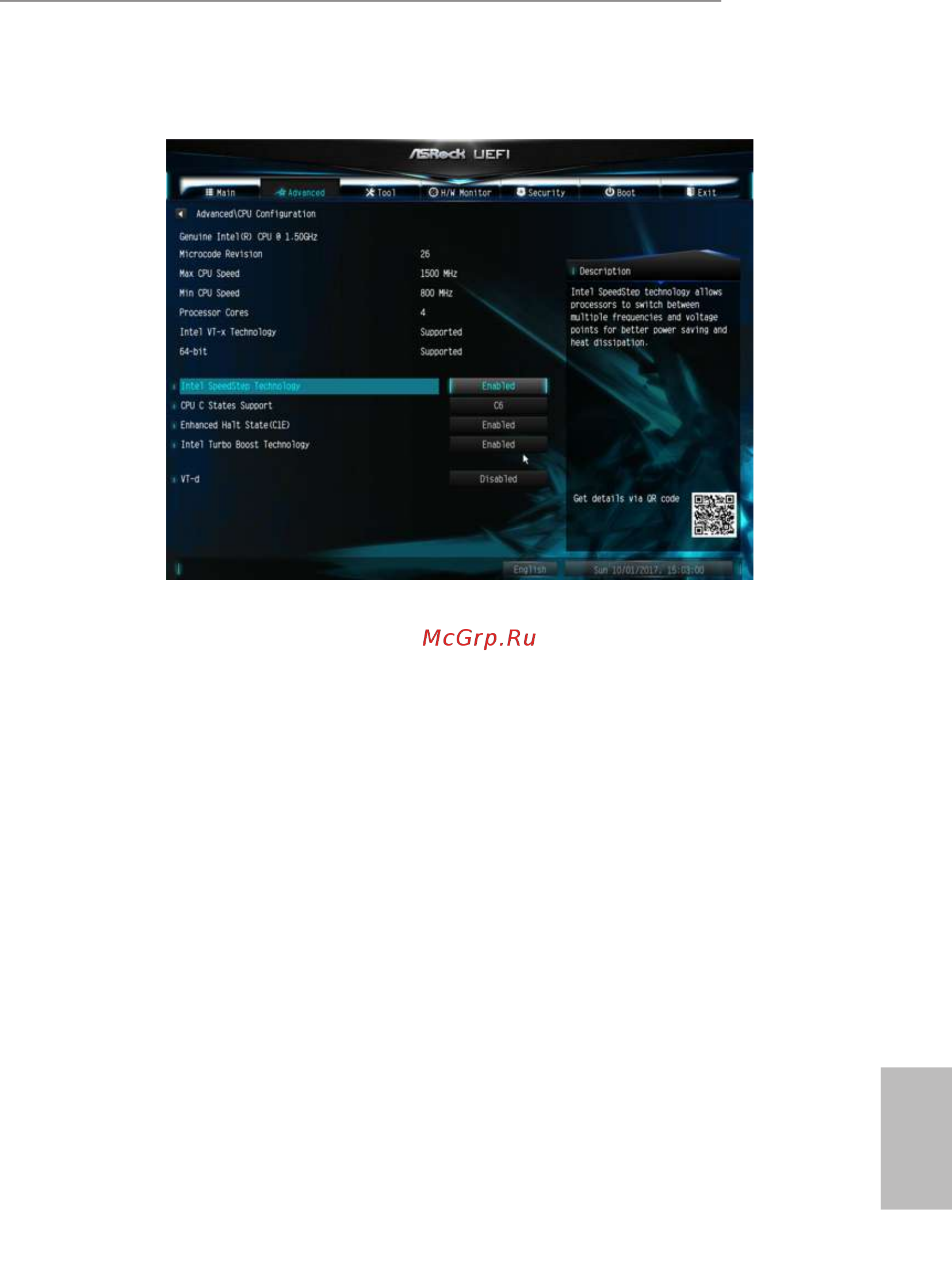 ASRock J4105M [36/53] Cpu c states support