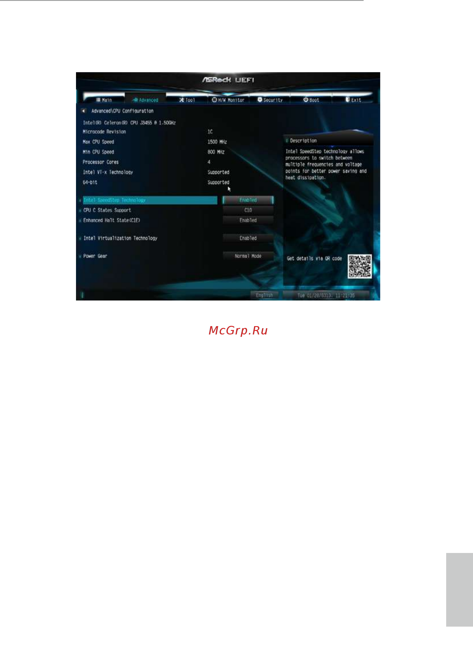 ASRock J3355M [34/51] Cpu configuration