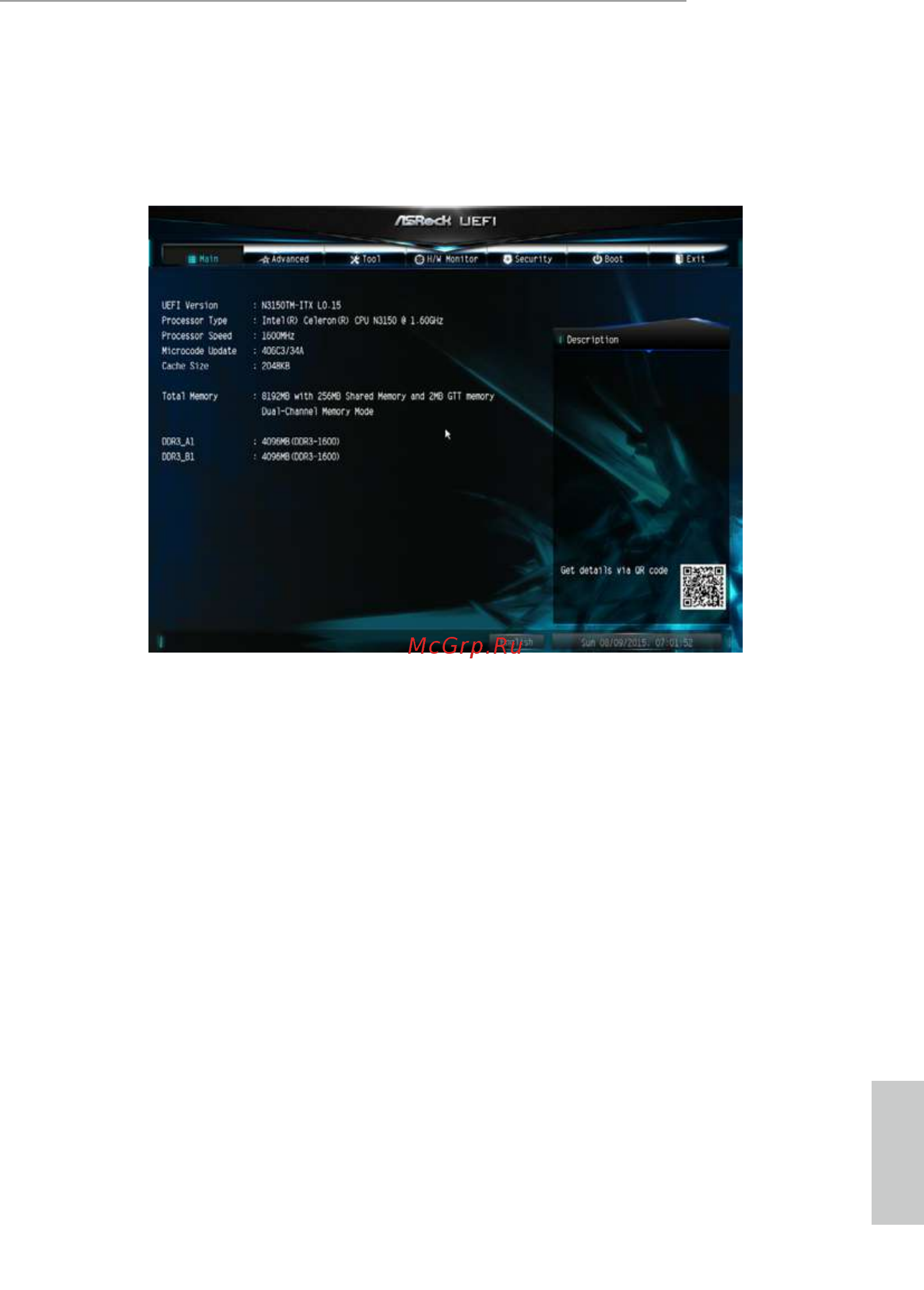 ASRock N3150TM-ITX [36/57] Main screen