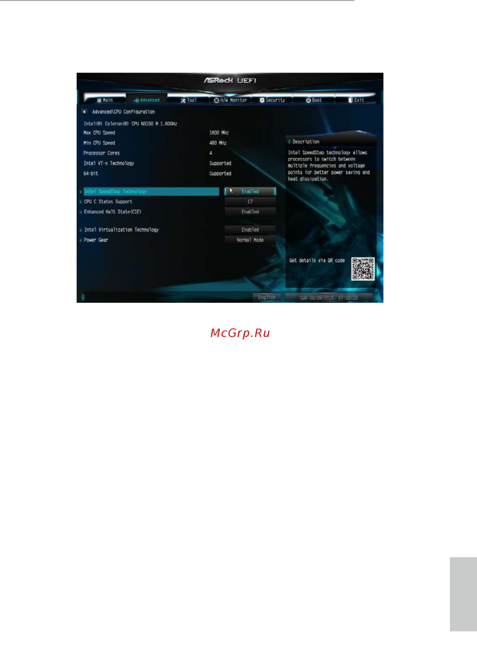 ASRock N3150TM-ITX [38/57] Cpu configuration
