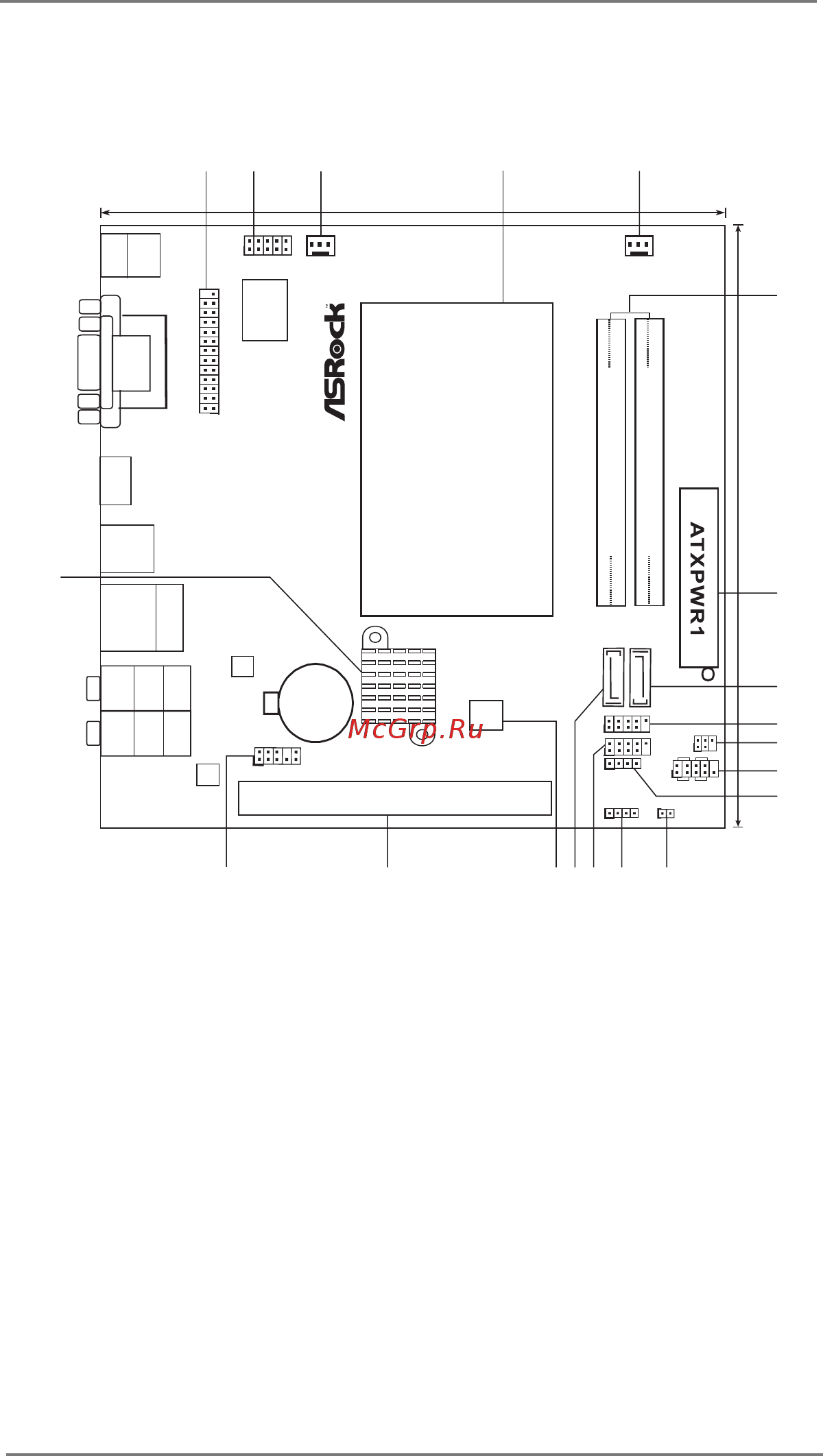 ASRock AD2550-ITX [11/39] Motherboard layout