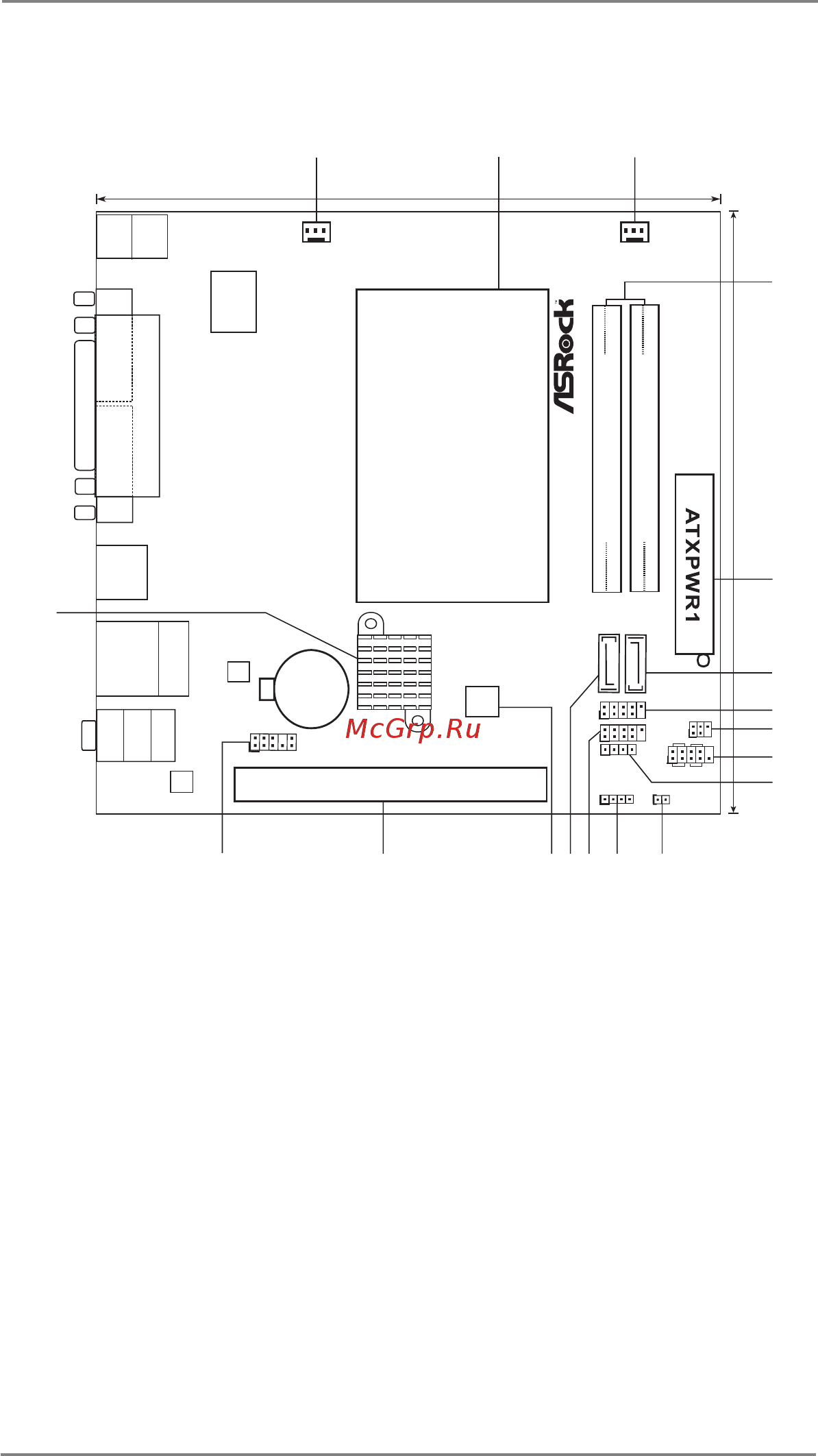 ASRock AD2500B-ITX [12/42] Motherboard layout ad2500b itx
