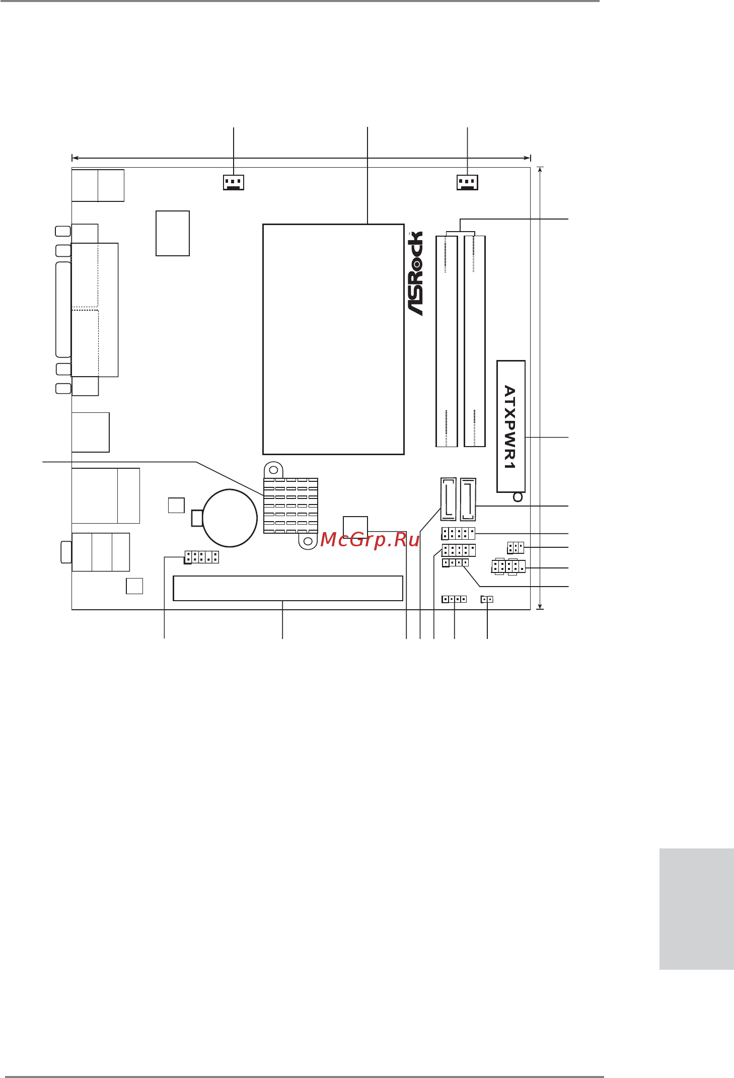ASRock AD2500B-ITX [3/143] Motherboard layout ad2500b itx
