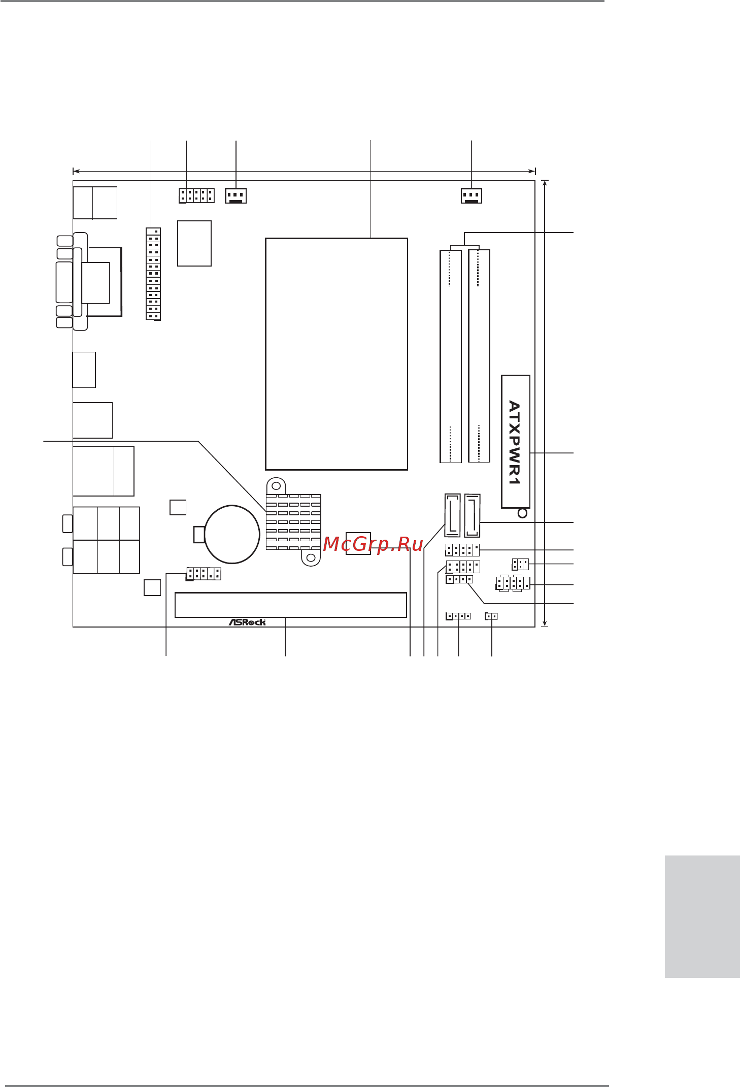 ASRock AD2700-ITX [3/158] Motherboard layout ad2500 itx