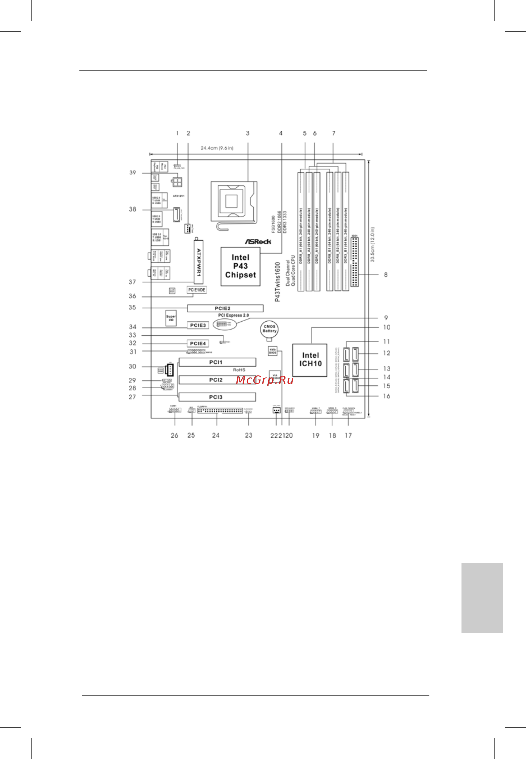 ASRock P43D1600Twins [3/207] Motherboard l motherboard l motherboard l motherboard l motherboard layout p43t ayout p43t ayout p43t ayout p43t ayout p43twins1600 wins1600 wins1600 wins1600 wins1600