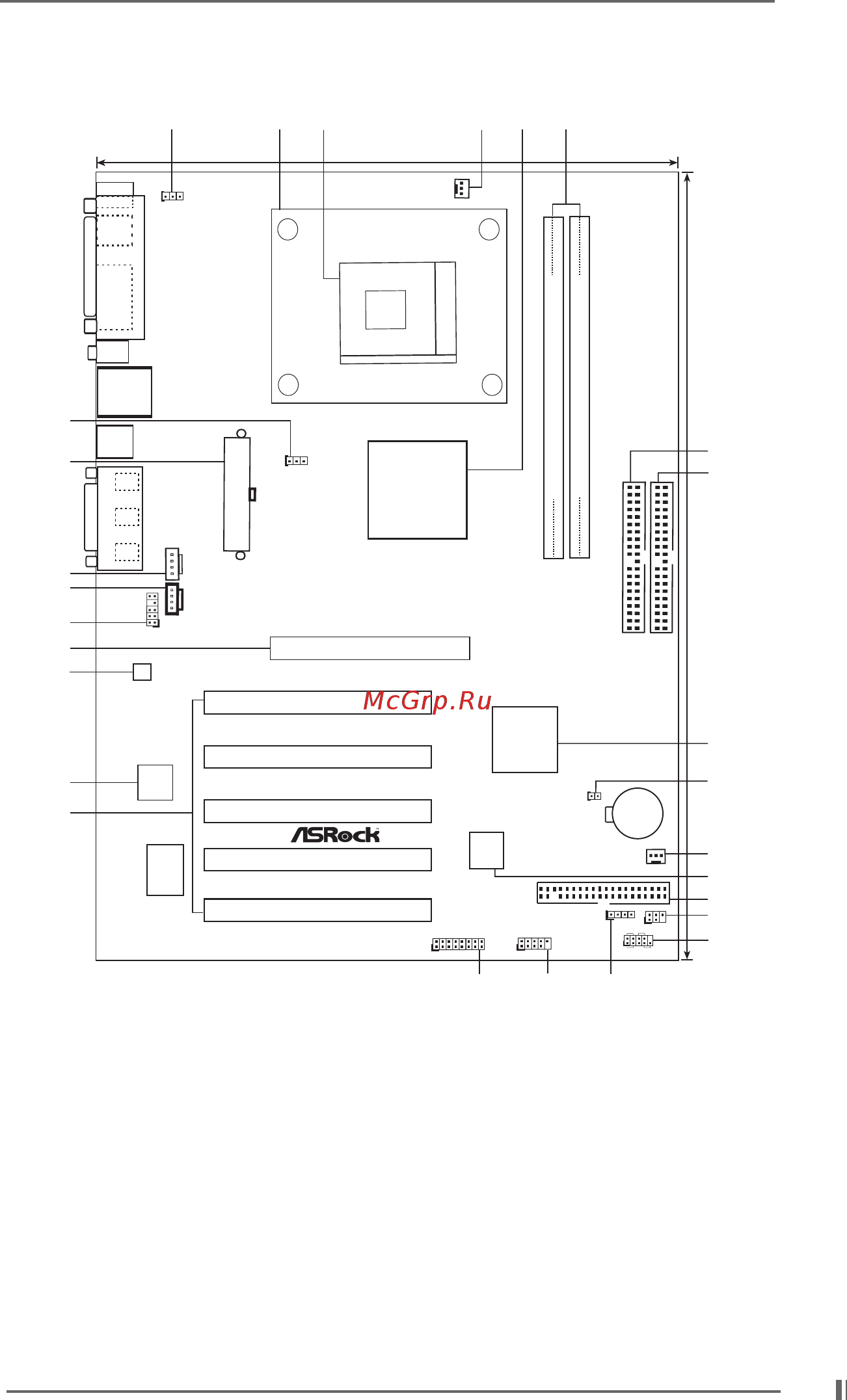 ASRock P4i45PE [9/31] Motherboard layout