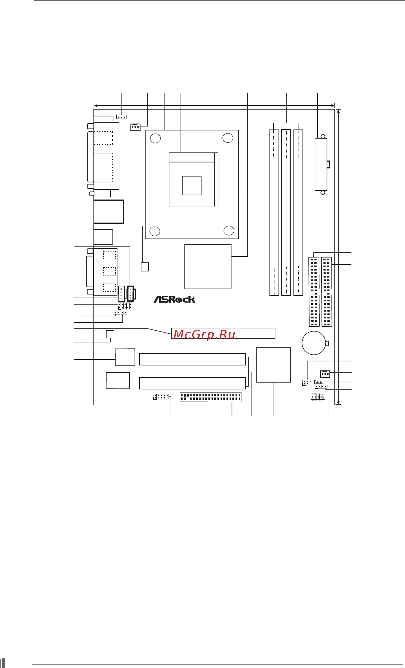 ASRock P4AL-800 [8/29] Motherboard layout p4al 800m