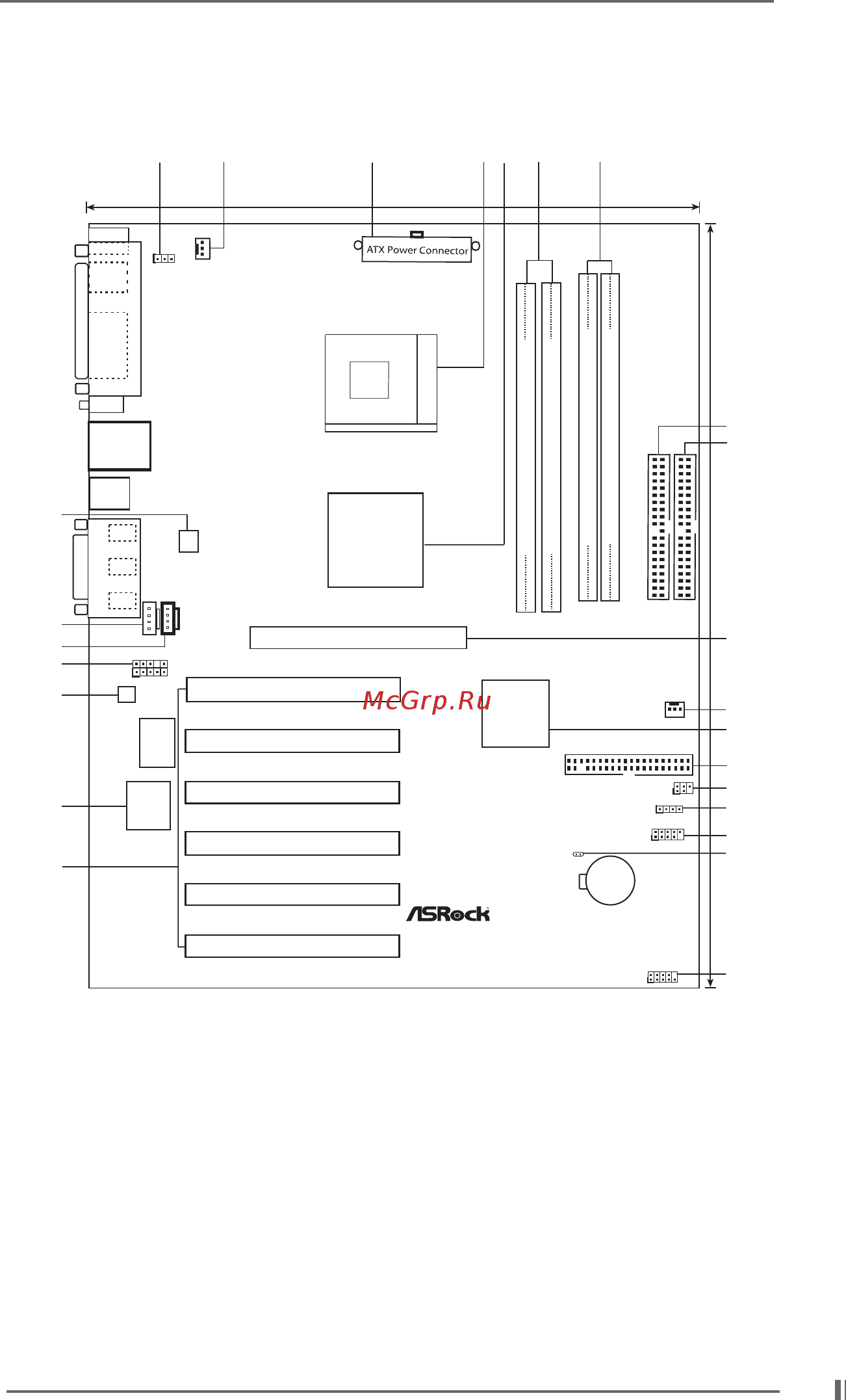 ASRock PE PRO-HT [6/25] Motherboard layout