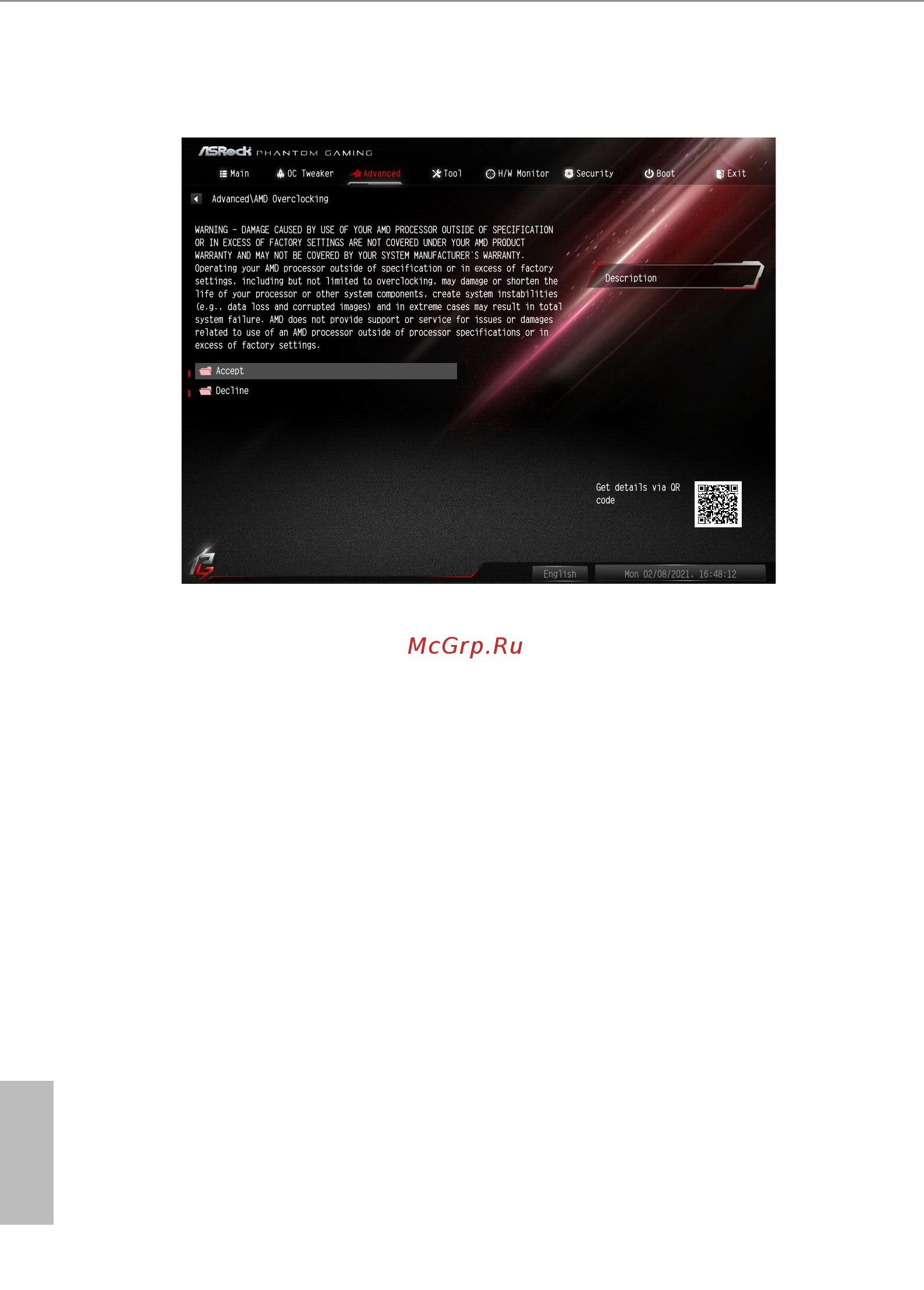 ASRock B550 Phantom Gaming 4/ac [78/90] Amd overclocking