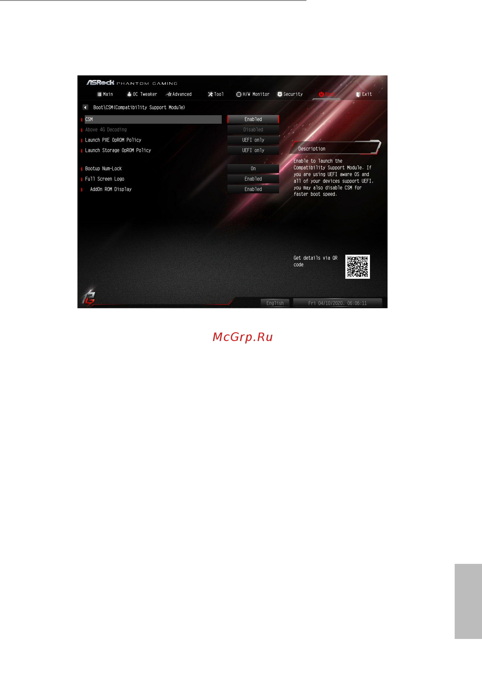 ASRock B550 Phantom Gaming 4/ac [85/90] Above 4g decoding