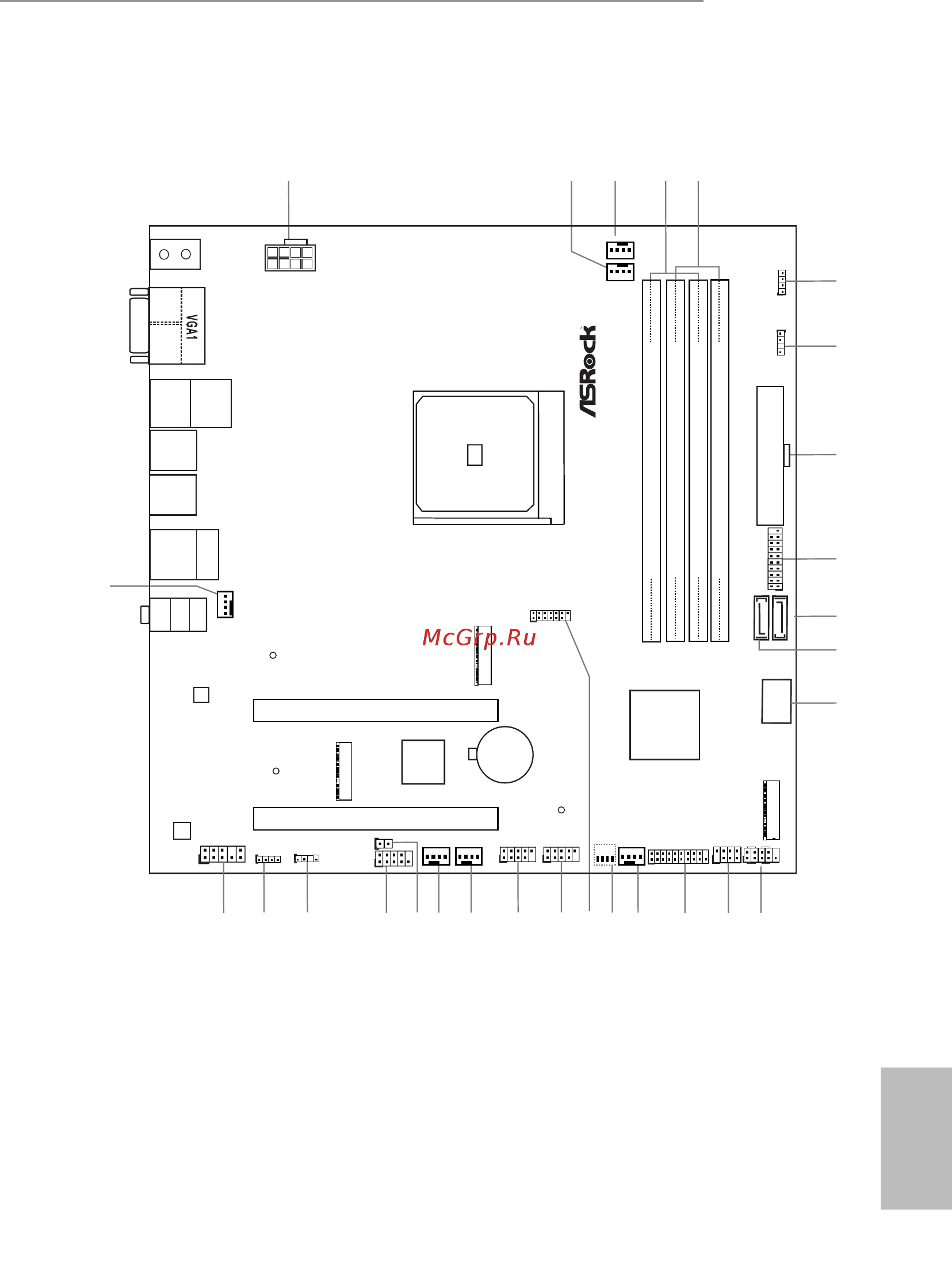 ASRock A520M Pro4 [12/88] Motherboard layout