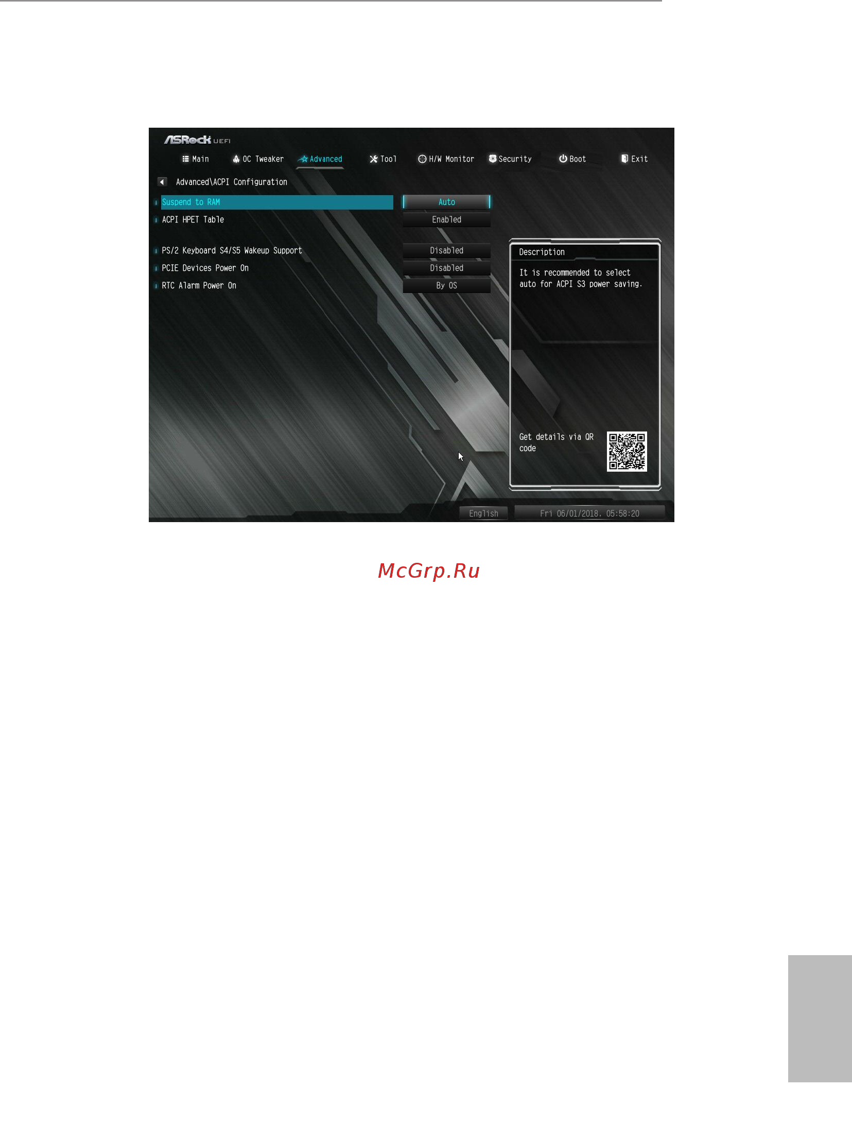 ASRock B450M Pro4 [71/93] Acpi configuration