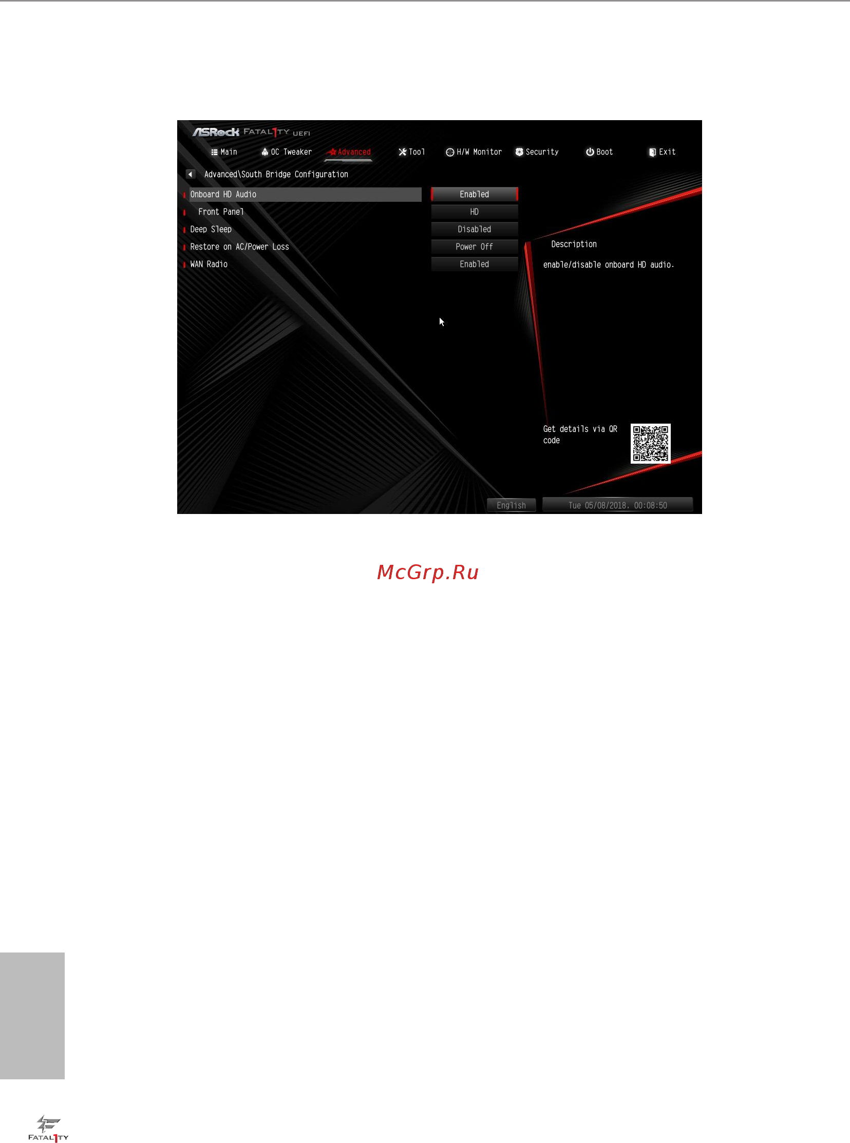 ASRock Fatal1ty B450 Gaming-ITX/ac [68/92] South bridge configuration