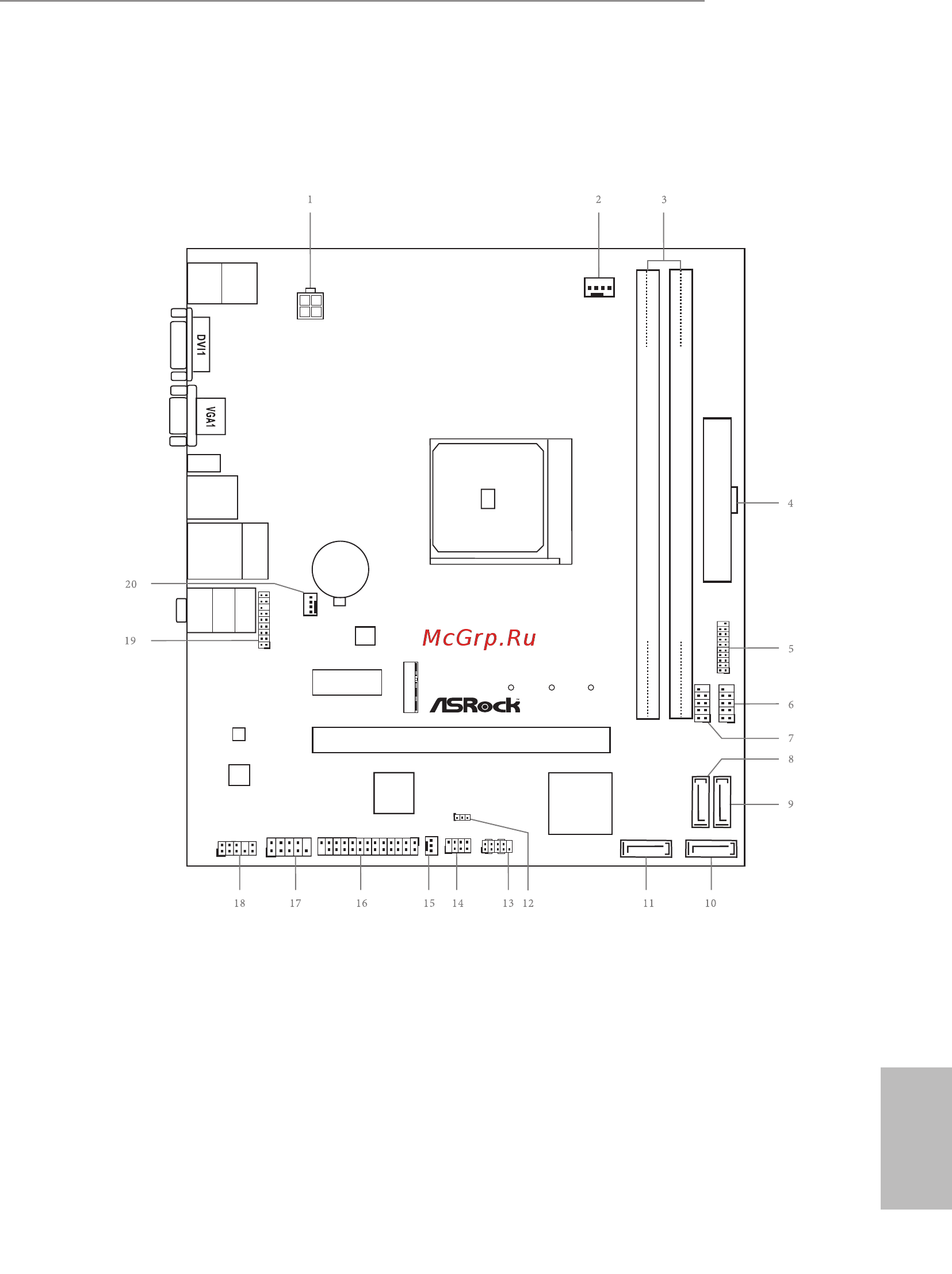 ASRock X370M-HDV [3/63] Motherboard layout