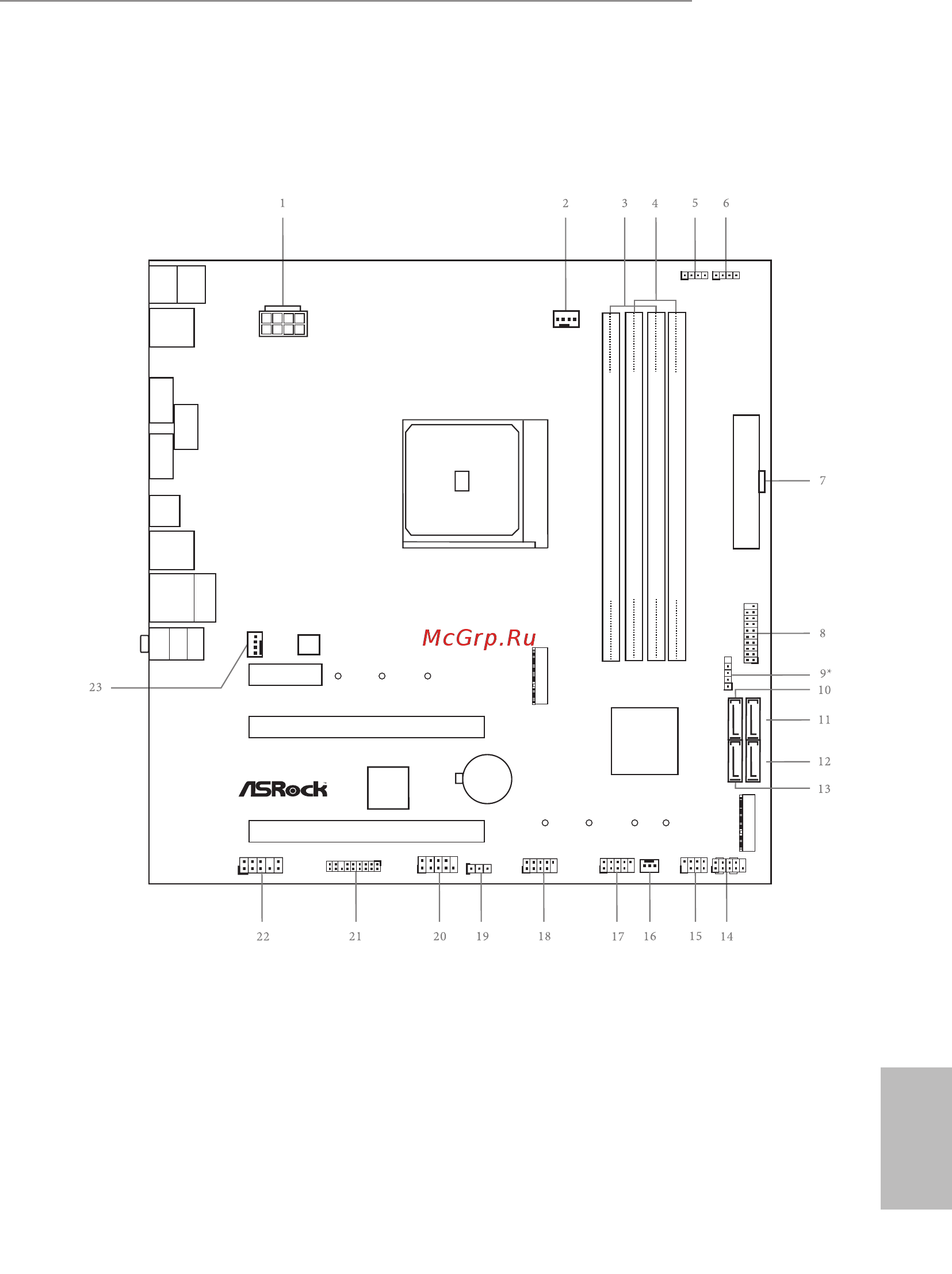 ASRock AB350M Pro4 R2.0 [12/78] Motherboard layout