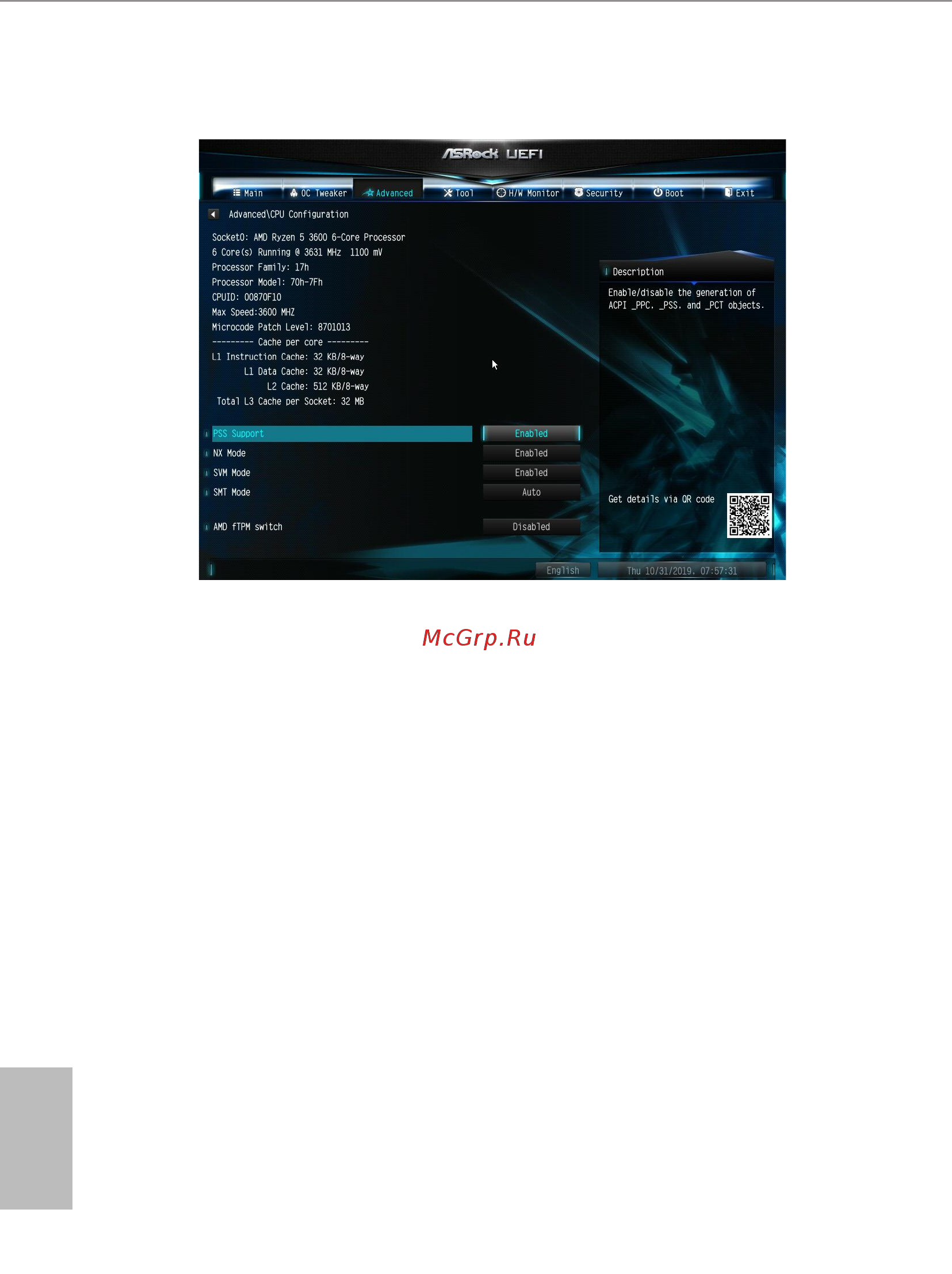 ASRock A320M-HDVP [53/70] Cpu configuration