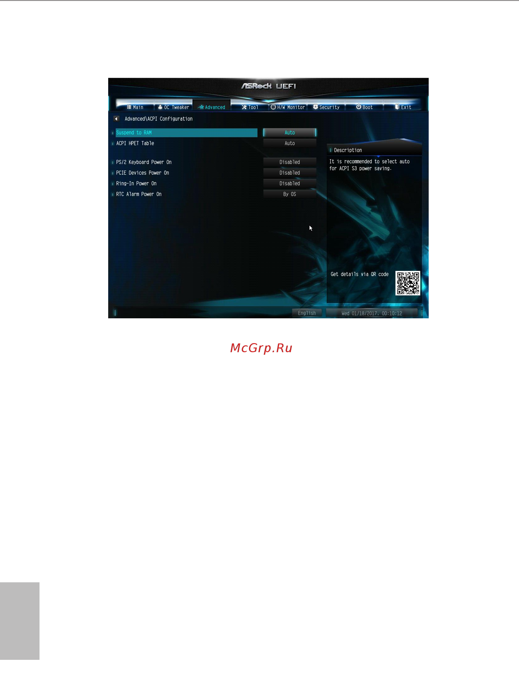 ASRock A320M Pro4 R2.0 [67/78] Acpi configuration