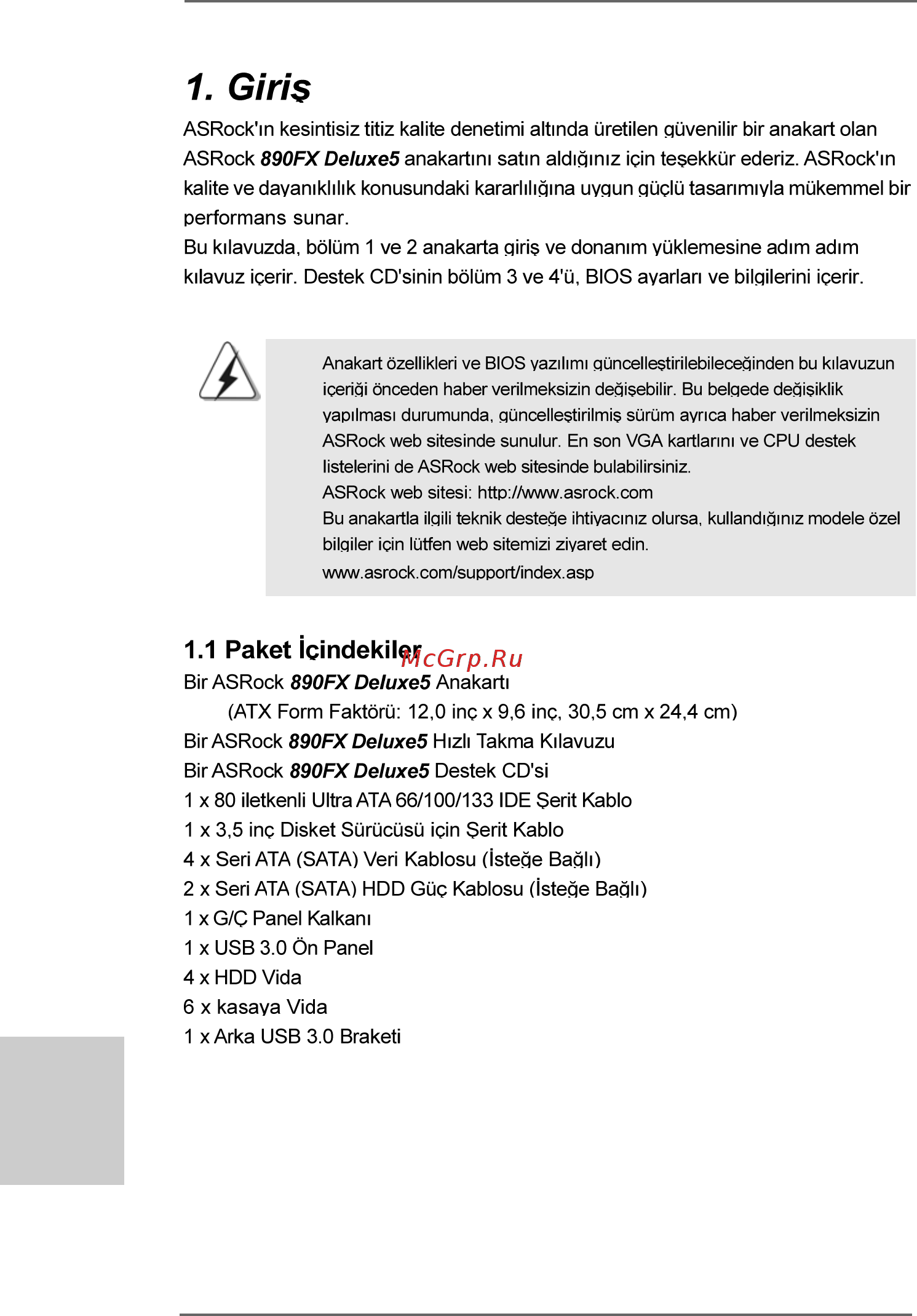 ASRock 890FX Deluxe5 [158/270] Turkish