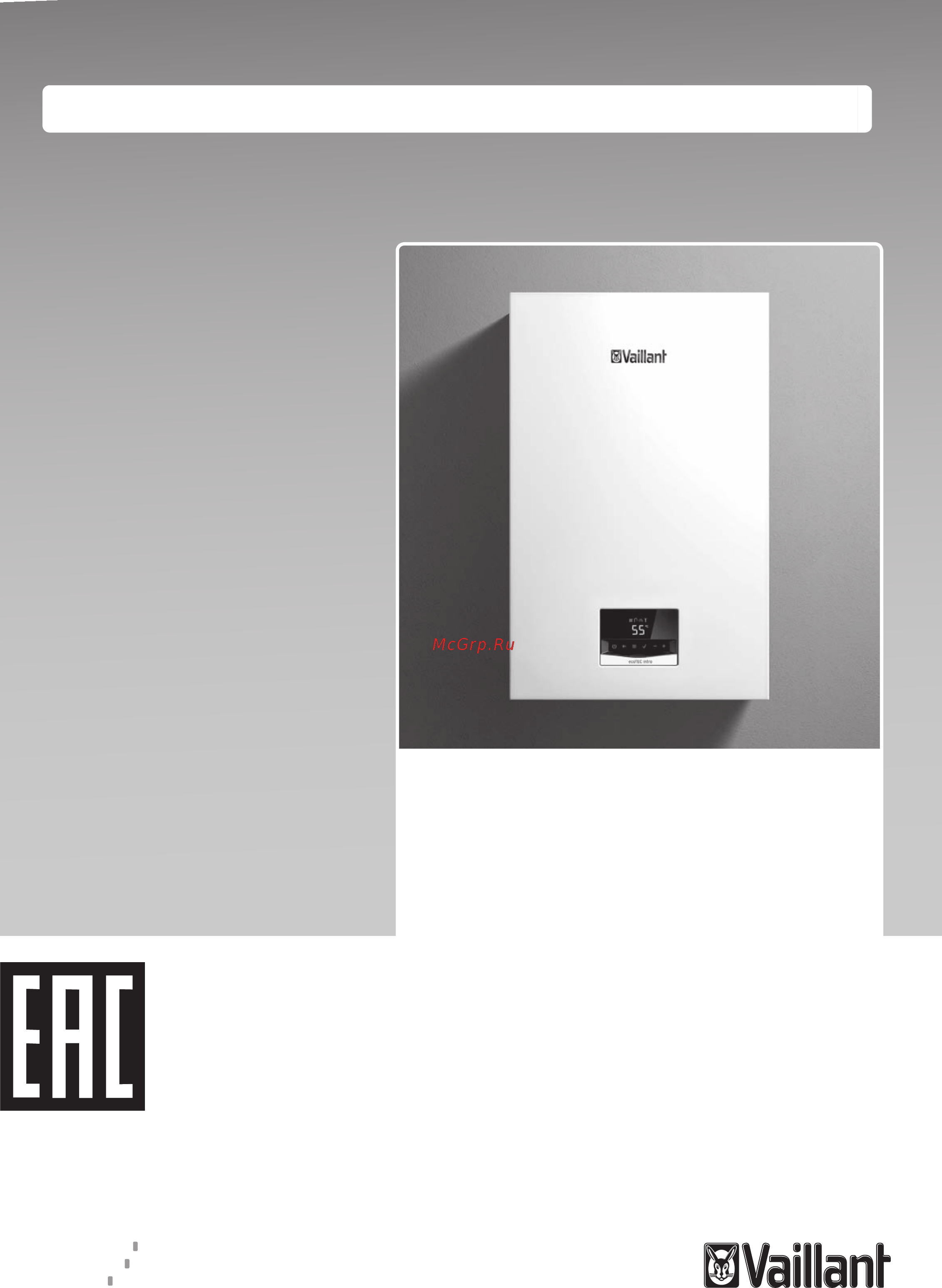 Vaillant ecoTEC intro VUW 18/24 AS/1-1 Руководство по установке и техническому обслуживанию онлайн