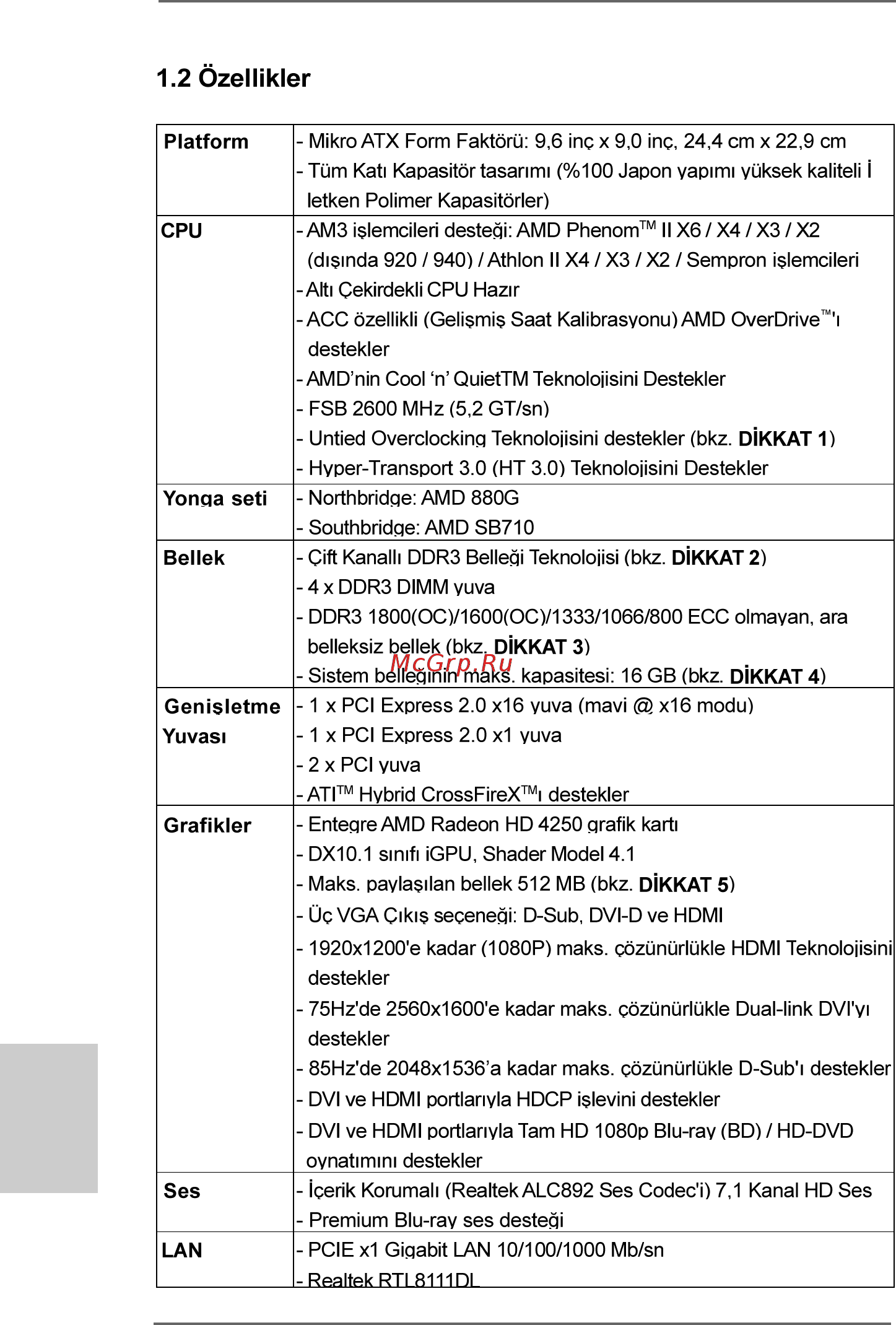 ASRock 880GMH/USB3 R2.0 [210/227] Türkçe türkçe türkçe türkçe türkçe