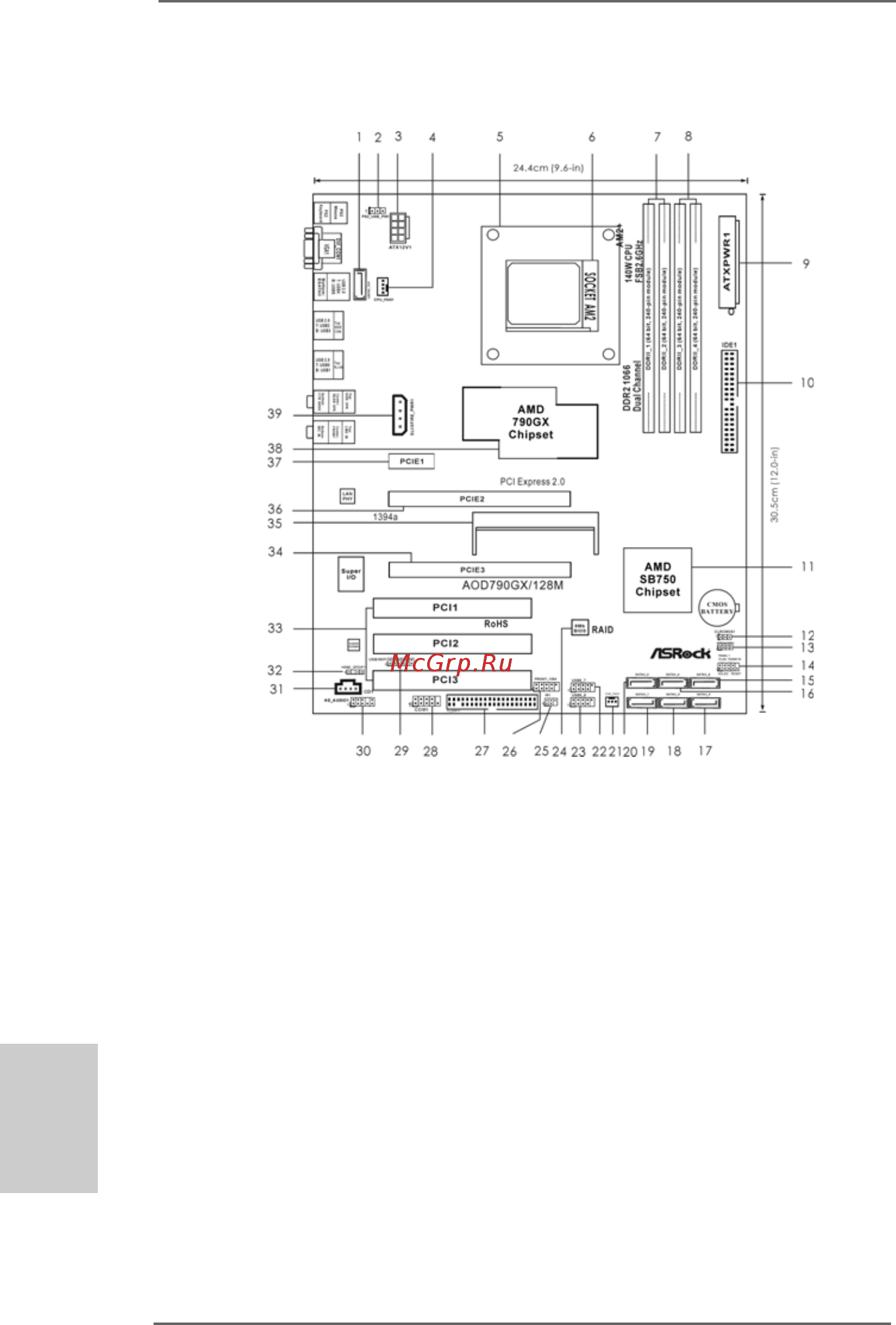 ASRock AOD790GX/128M [2/192] Motherboard layout motherboard layout motherboard layout motherboard layout motherboard layout