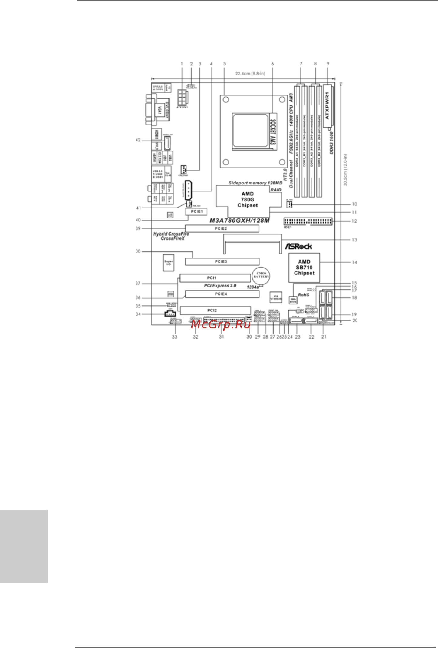ASRock M3A780GXH/128M [2/216] Motherboard layout motherboard layout motherboard layout motherboard layout motherboard layout