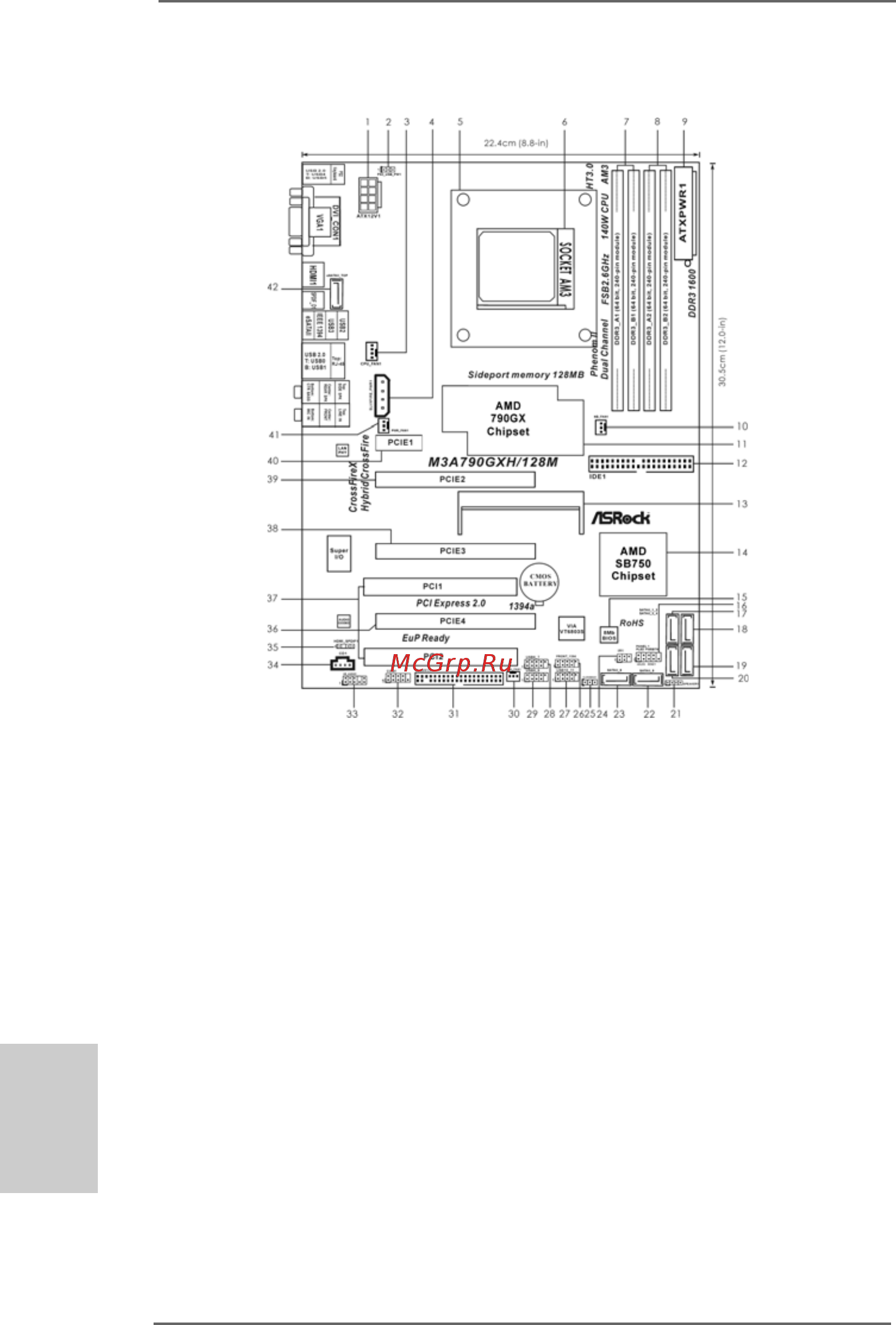 ASRock M3A790GXH/128M [2/218] Motherboard layout motherboard layout motherboard layout motherboard layout motherboard layout