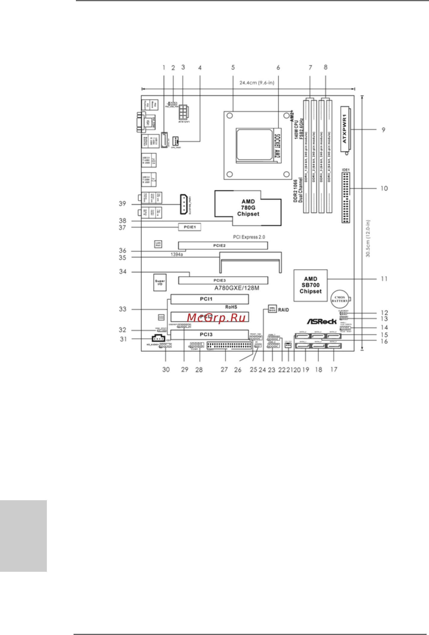 ASRock A780GXE/128M [2/176] Motherboard layout motherboard layout motherboard layout motherboard layout motherboard layout