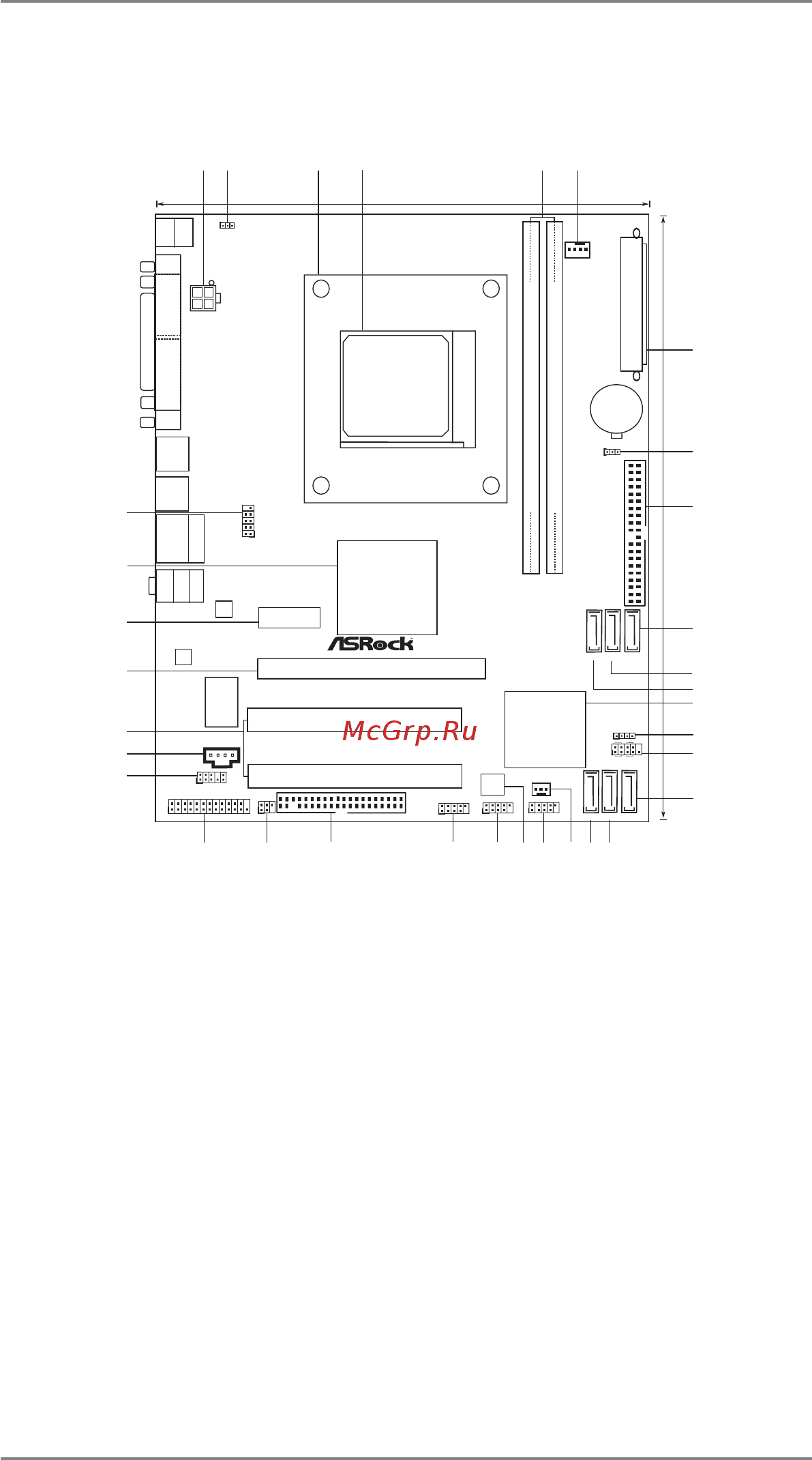 ASRock A780GM-LE [12/58] Motherboard layout 1 motherboard layout 1 motherboard layout 1 motherboard layout 1 motherboard layout