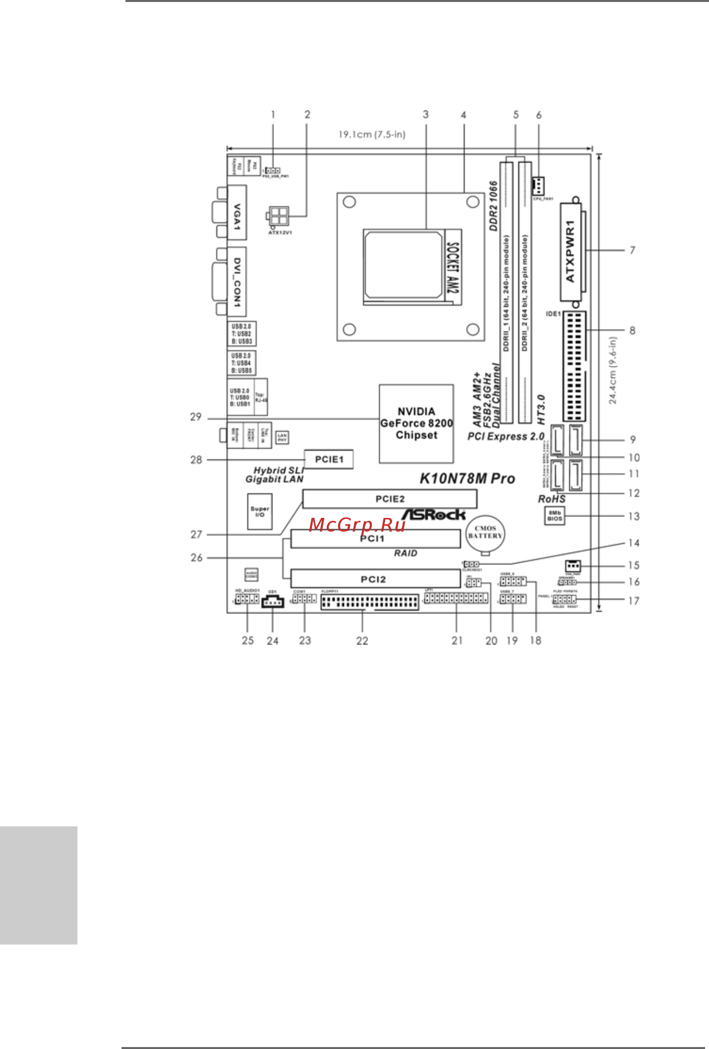 ASRock K10N78M Pro [2/190] Motherboard layout motherboard layout motherboard layout motherboard layout motherboard layout