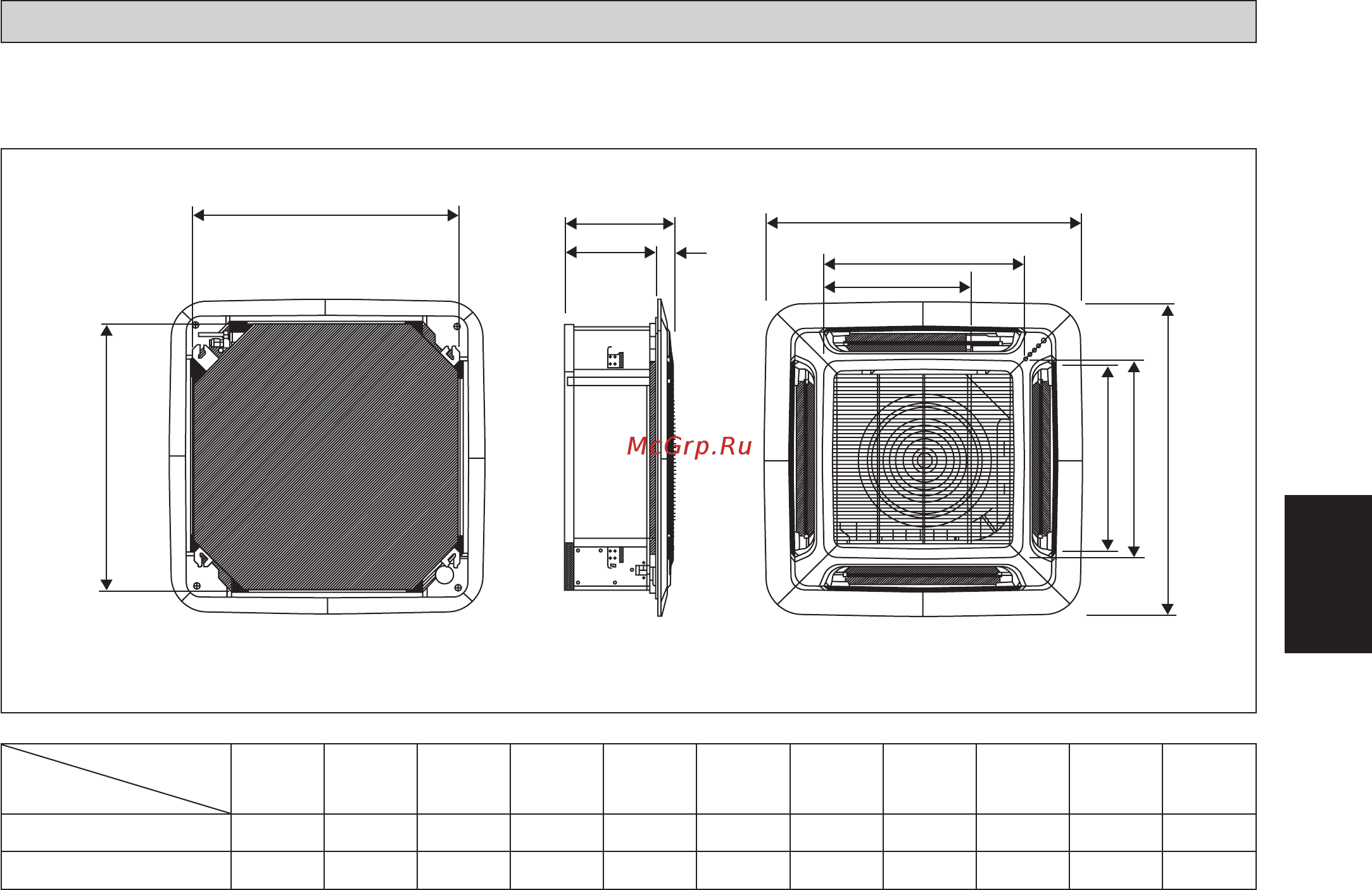 Daikin FWG11AATNMV1 [51/184] Afmeting