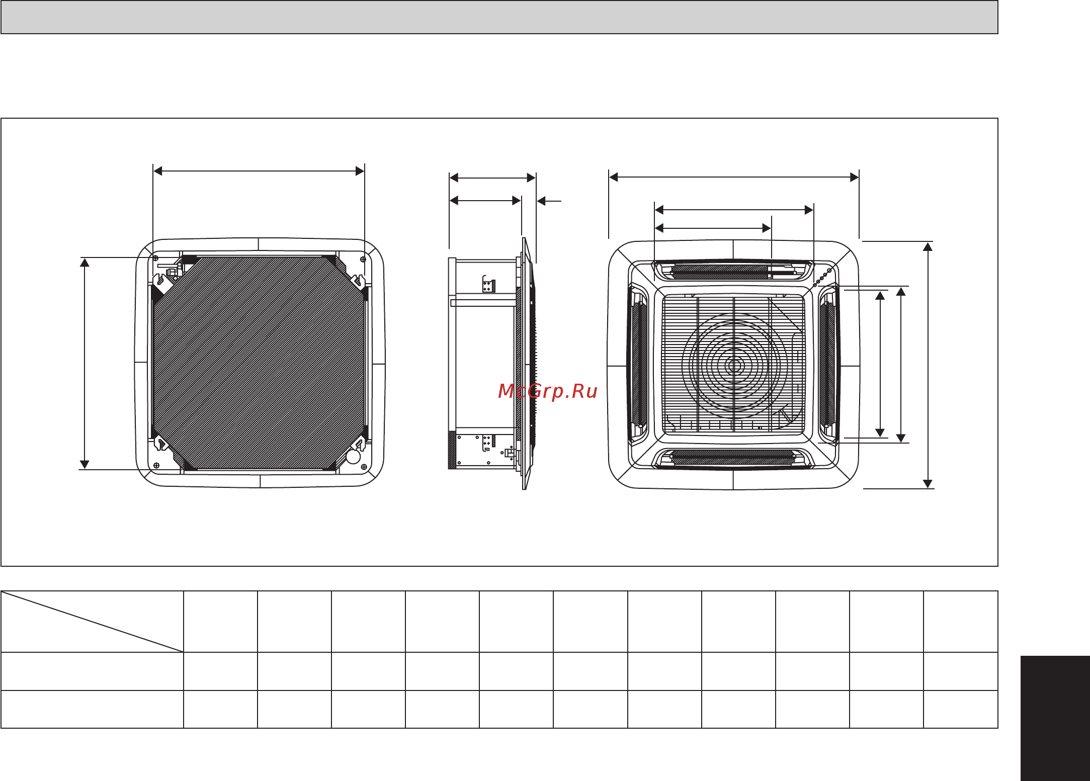 Daikin FWG05AAFNMV1 [83/184] Disegni e dimensionis
