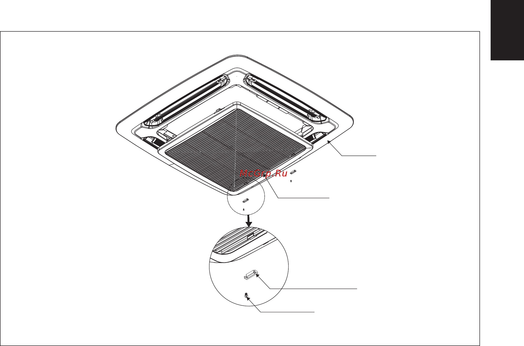 Daikin FWG05AAFNMV1 [9/184] Cover lock grille the moving part protection for user direct touching