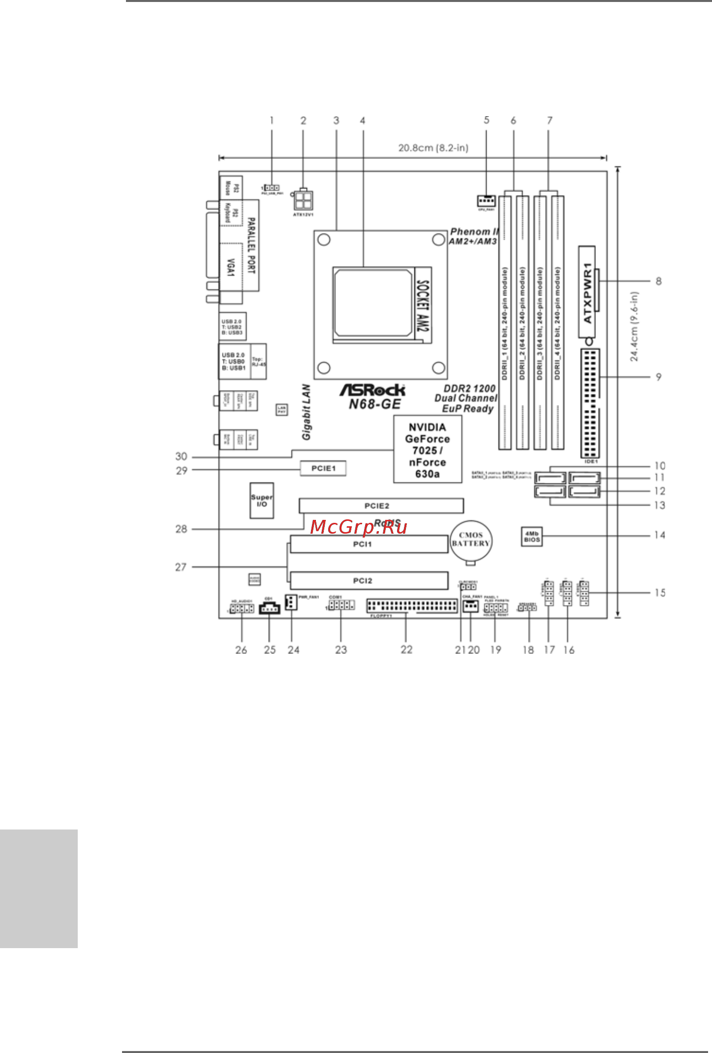 ASRock N68-GE [2/83] Motherboard layout motherboard layout motherboard layout motherboard layout motherboard layout