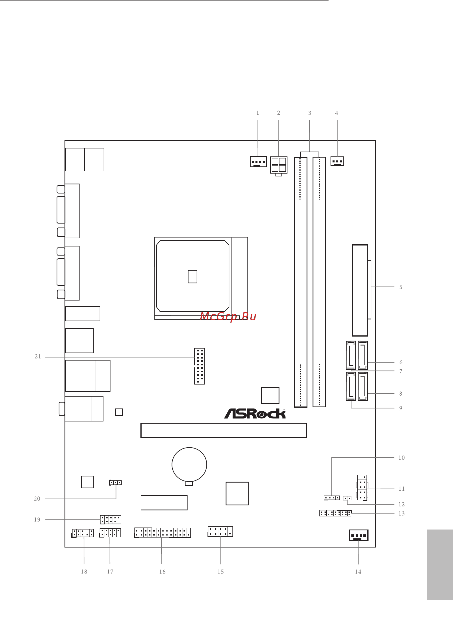 ASRock AM1B-M [13/68] Motherboard layout