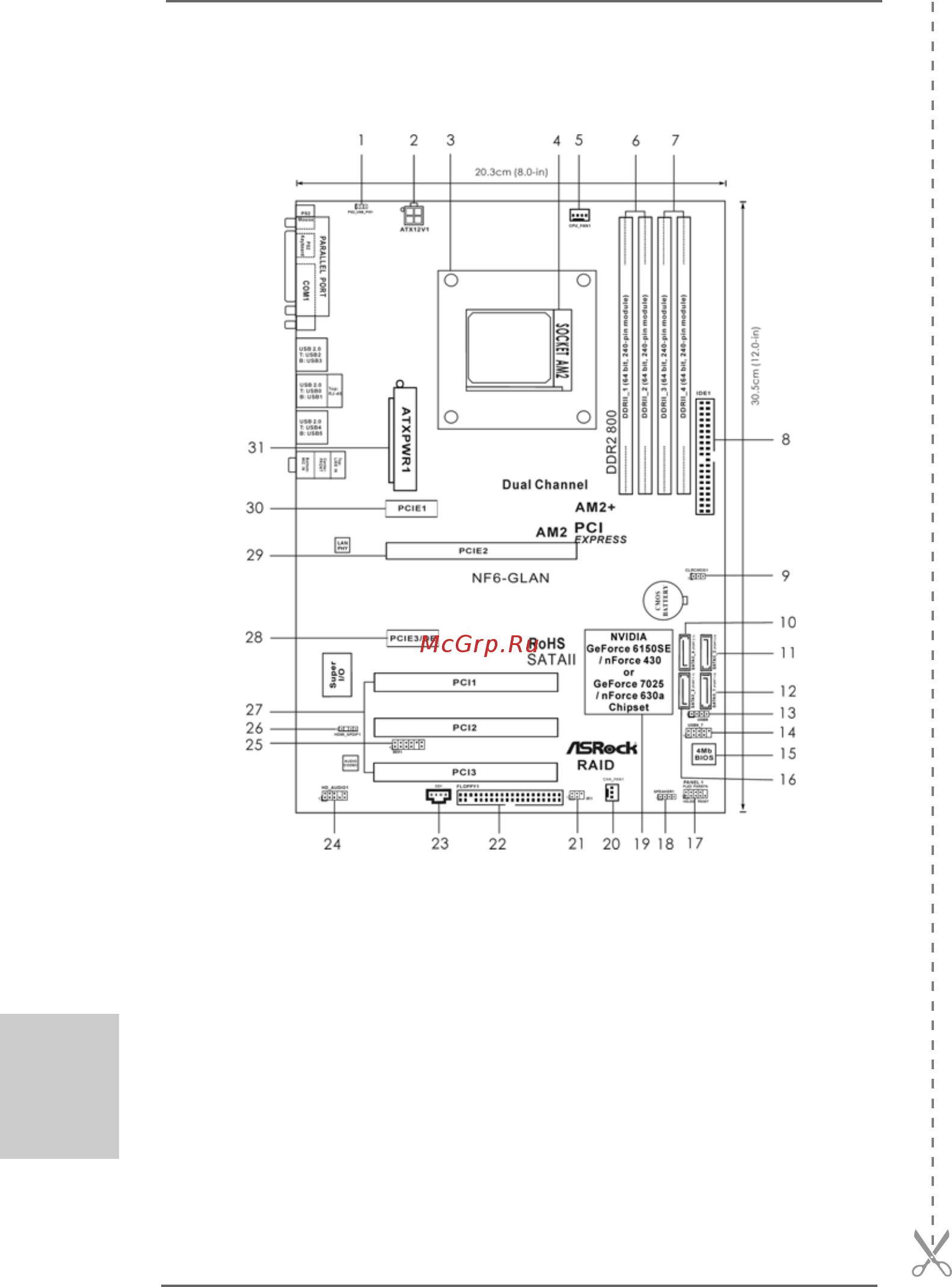 ASRock NF6-GLAN [2/91] Motherboard l motherboard l motherboard l motherboard l motherboard layout ayout ayout ayout ayout