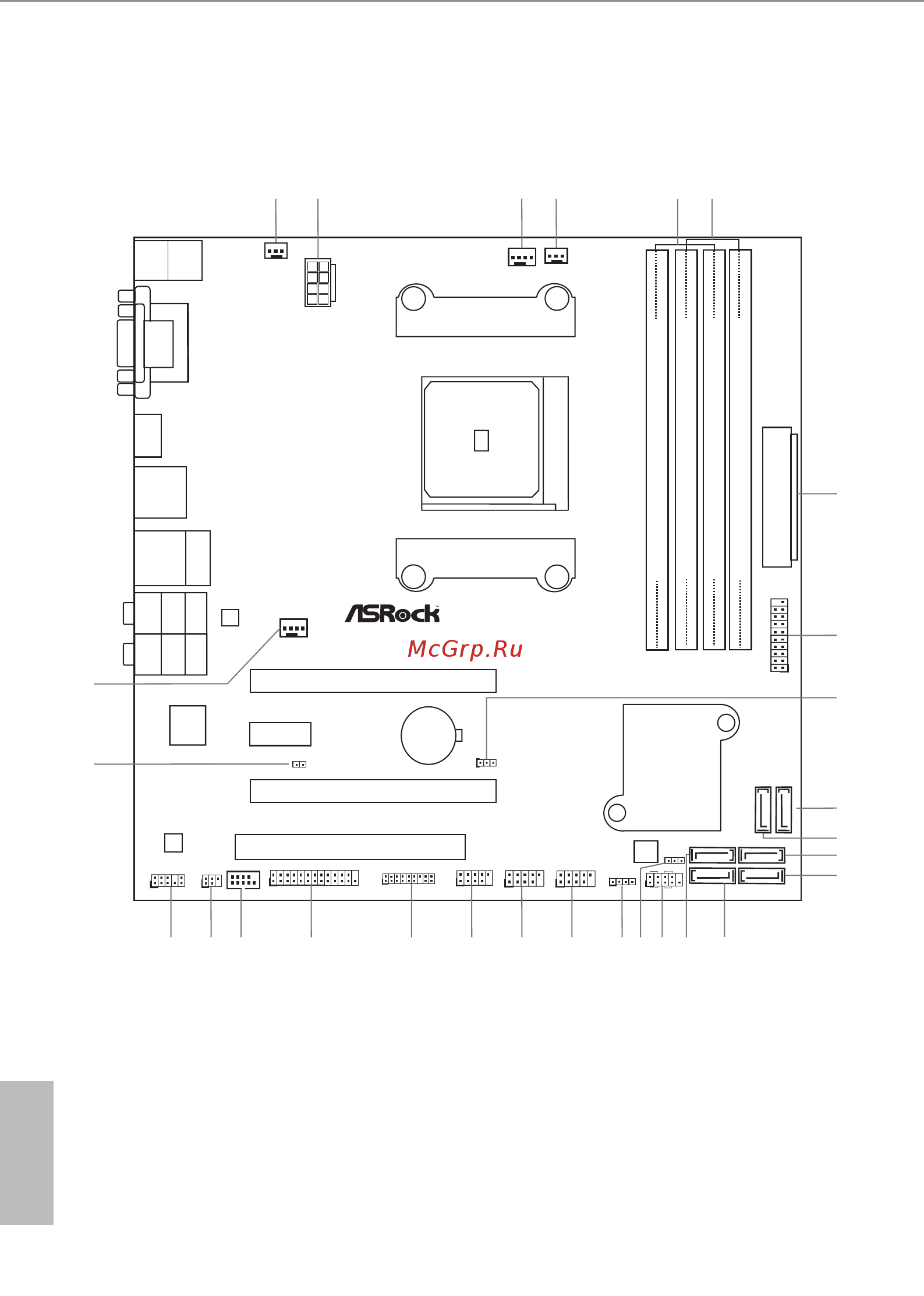 ASRock FM2A78M Pro4+ [2/143] Motherboard layout