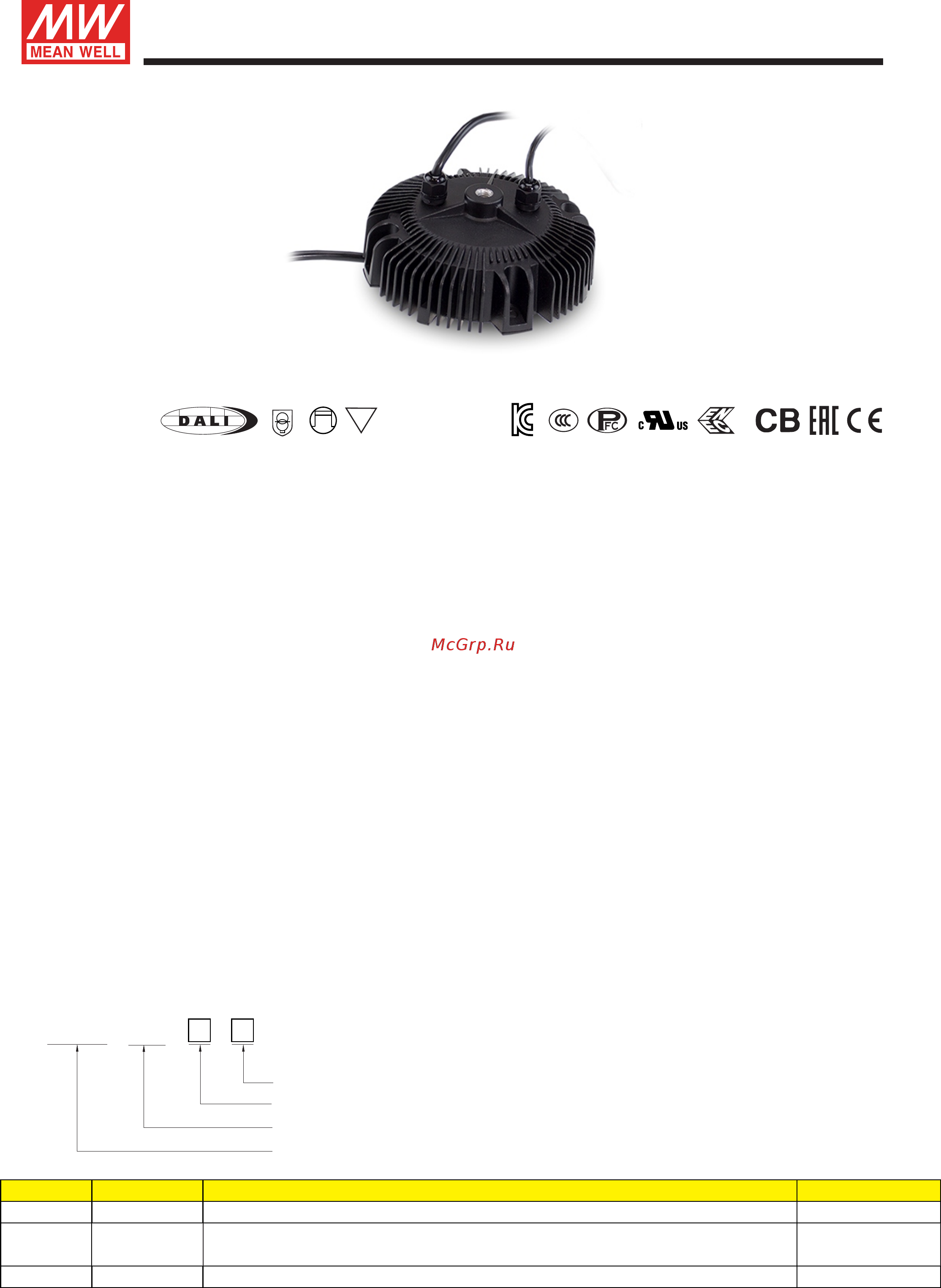 MEAN WELL HBGC-300-M-AB Datasheet онлайн