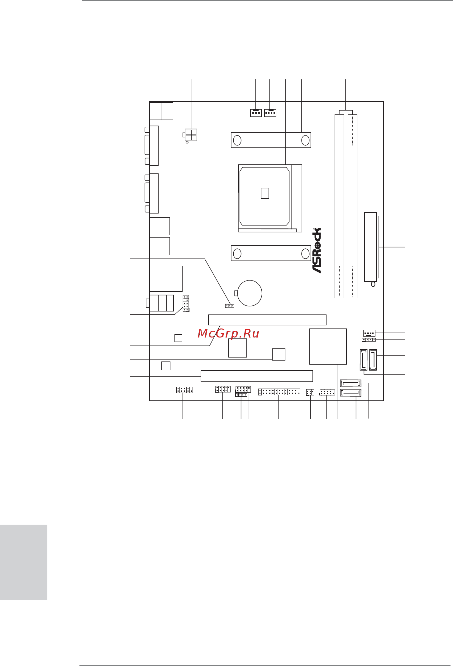 ASRock A75M-DGS [2/44] Motherboard layout