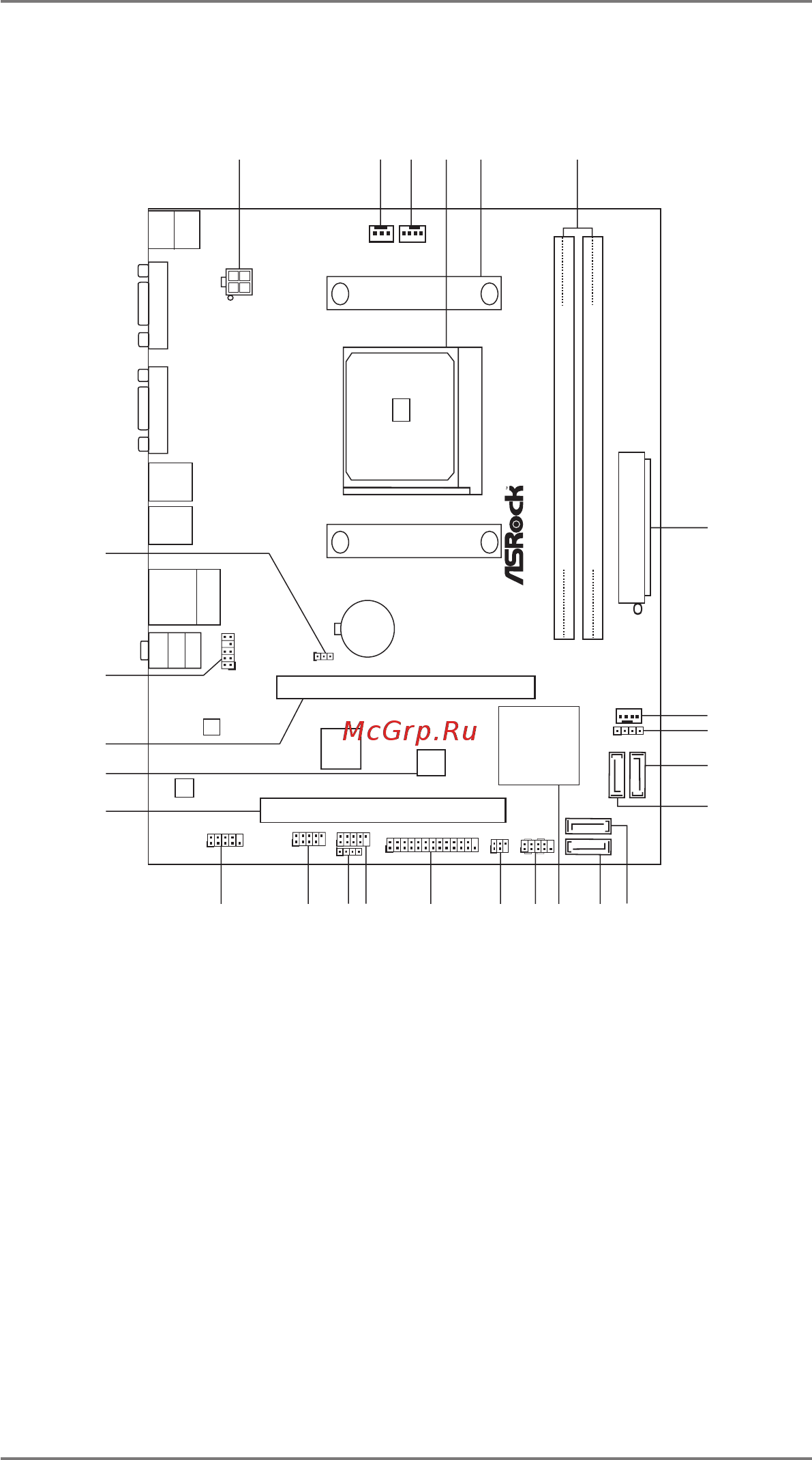 ASRock A75M-DGS [12/63] Motherboard layout